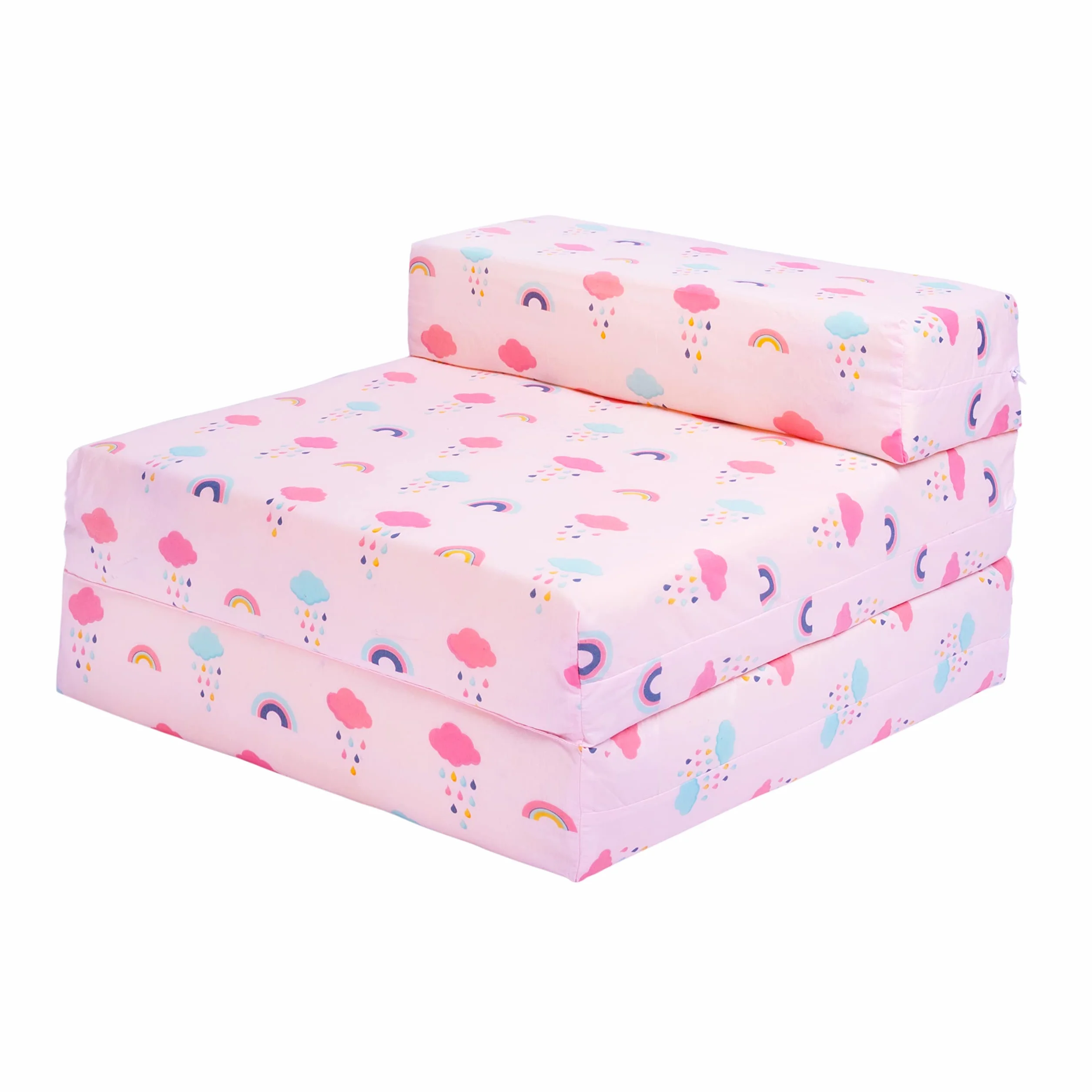 Ready Steady Bed Kids Sofá Cama Plegable | Silla de Dormir para Niños Individual y Resistente al Agua | Mueble Cómodo para Niños para Sala de Estar, Cuarto de Juegos y Dormitorio (Arcoíris)