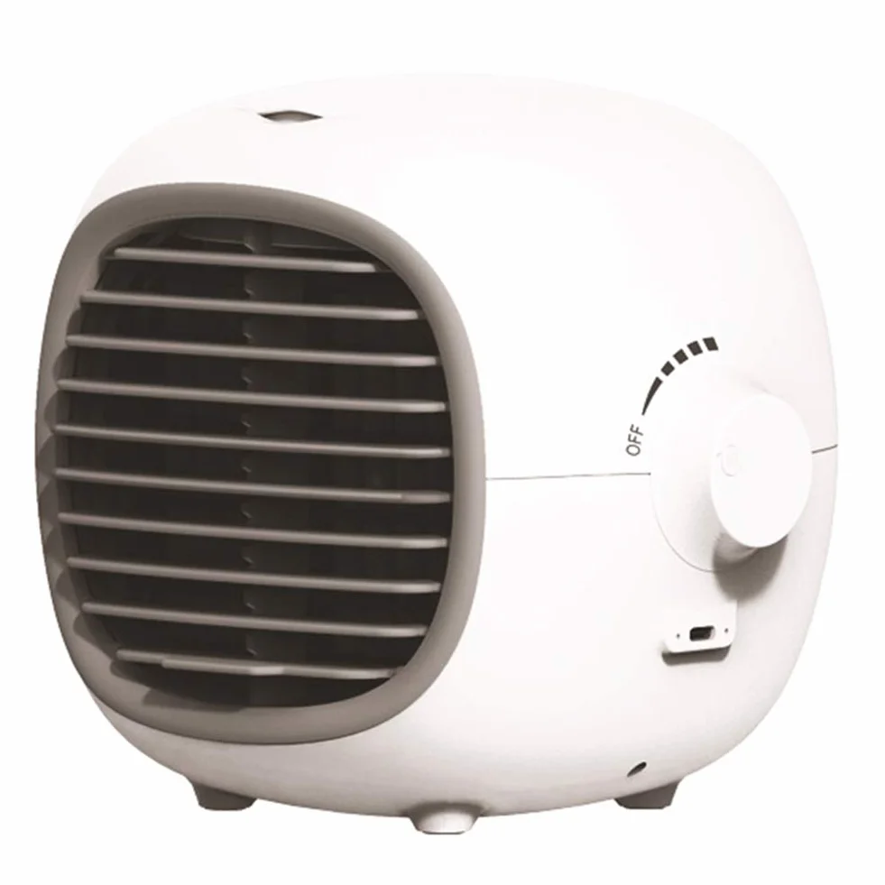 Mantente fresco todo el verano con enfriador de aire personal, recargable por USB, refrigerado por agua, aire acondicionado portátil para el hogar, la oficina y los viajes