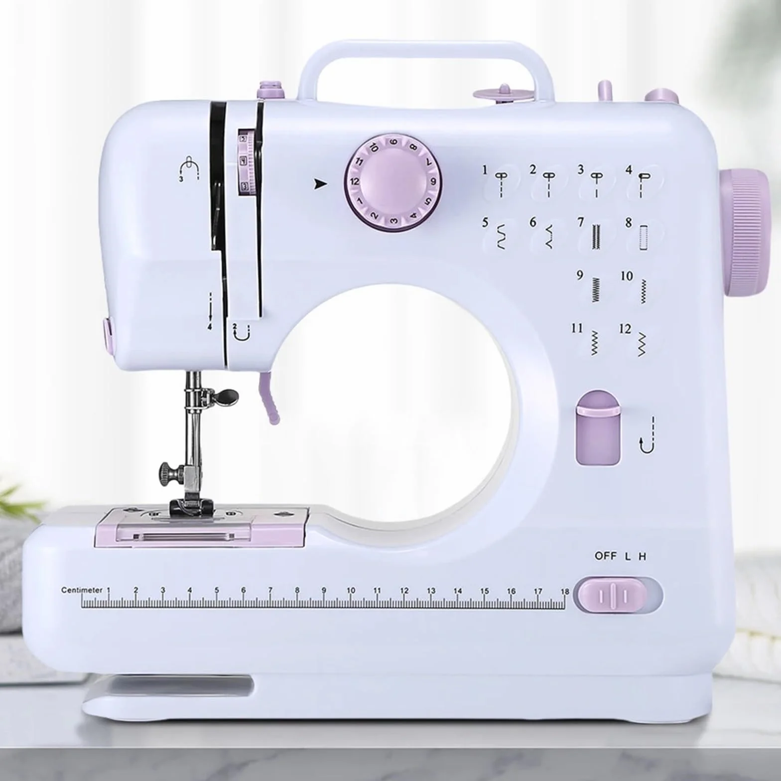 Bobinadora, Máquina De Coser Viaje 505A Con Pedal,para motor, resorte, cinta | Doble Velocidad, 12 Puntadas Integradas, Kit Costura, Para Principiantes