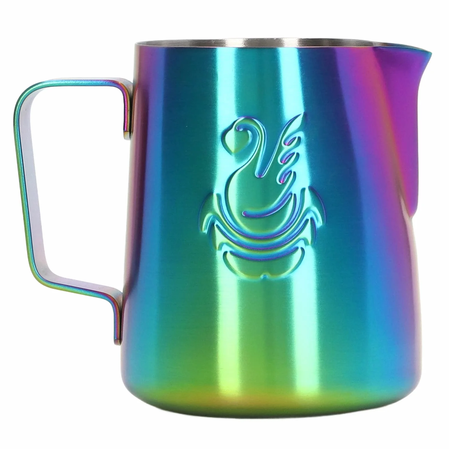 GLOGLOW Jarra de Espuma de Leche Acero Inoxidable 380ml Pico águila para Cappuccino Latte Art