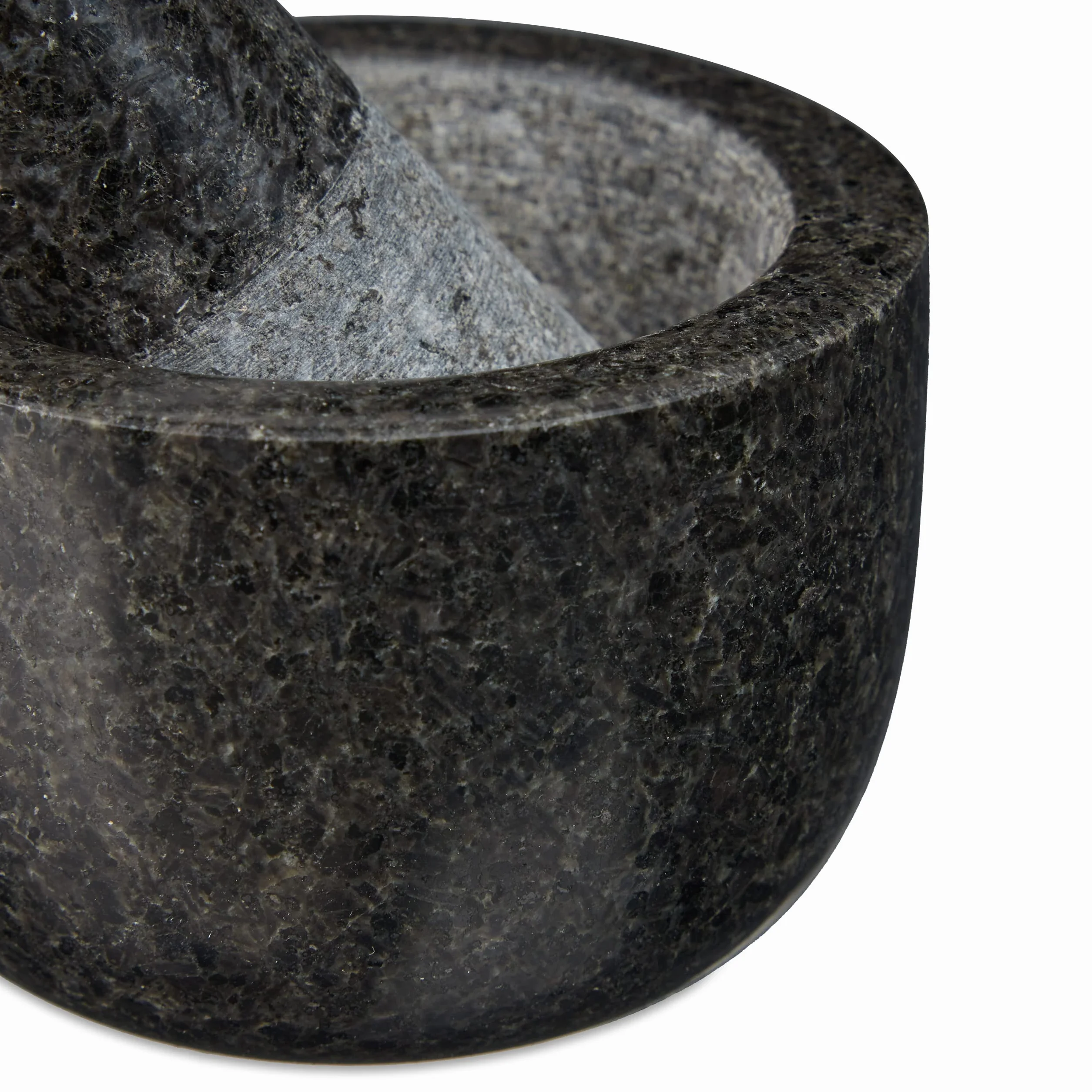Relaxdays Mortero Granito 8,5cm Ø 100ml Gris Moledor Piedra Pulida