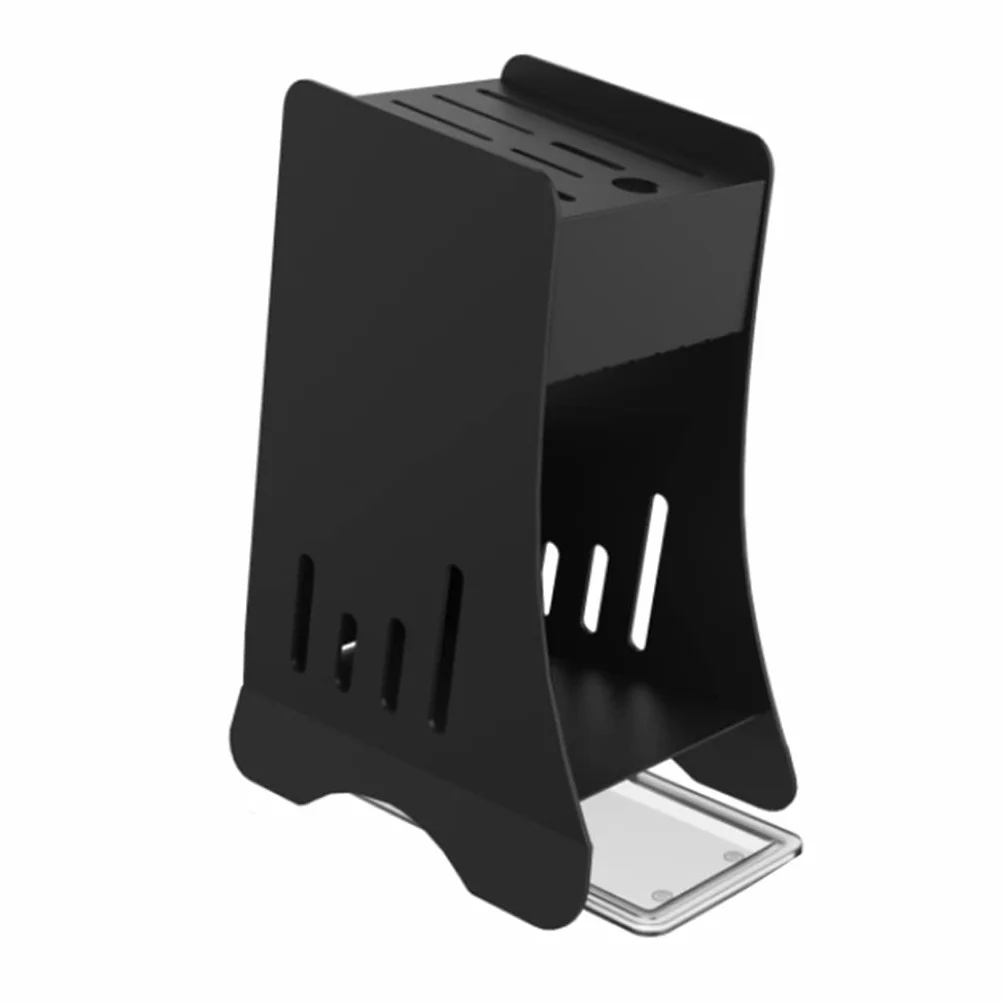 Sujetador de cuchillo Bloque de cuchillas de 7 orificios, acero inoxidable sin cuchillas de cuchillo, con tenedor de cuchilla de drenaje extraíble. Utensilios de cocina Organizador de cuchillos