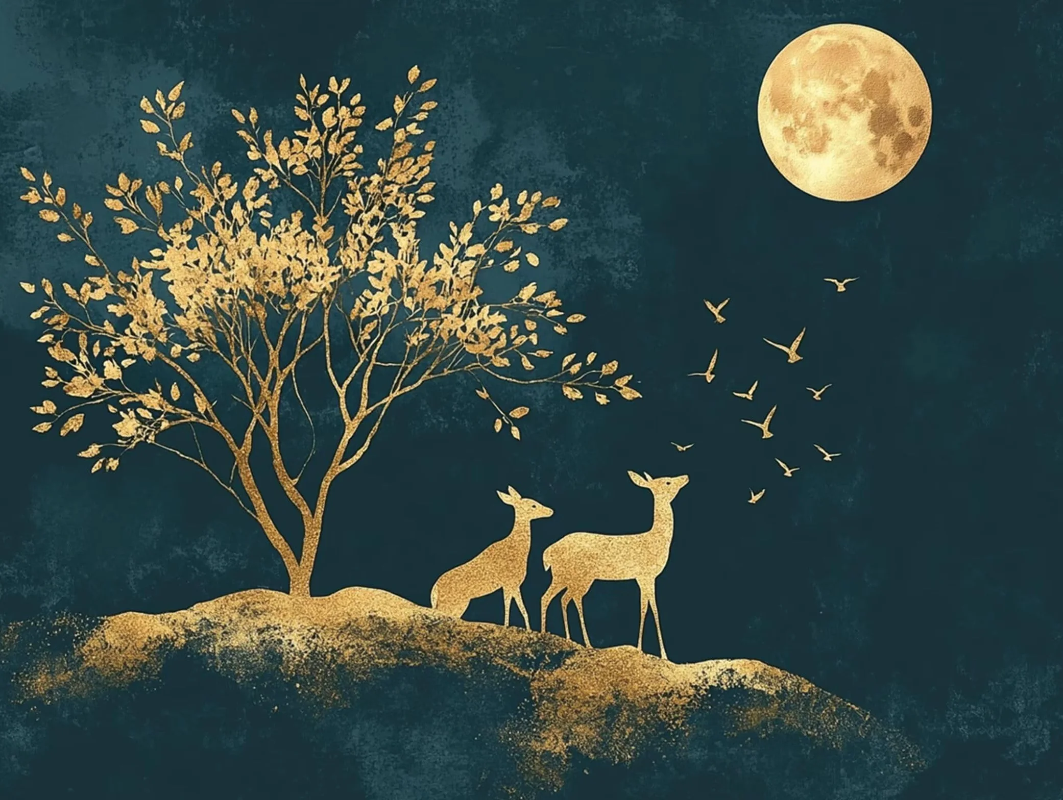 Pintar por Numeros Luna Pinturas Acrilicas Ciervo Pintura por Numeros Adultos DIY Lienzos para Pintar, Pintura Acrilica Manualidades, Decoración para Hogar, Regalos Cumpleaños 90x120cm Sin Marco q-952