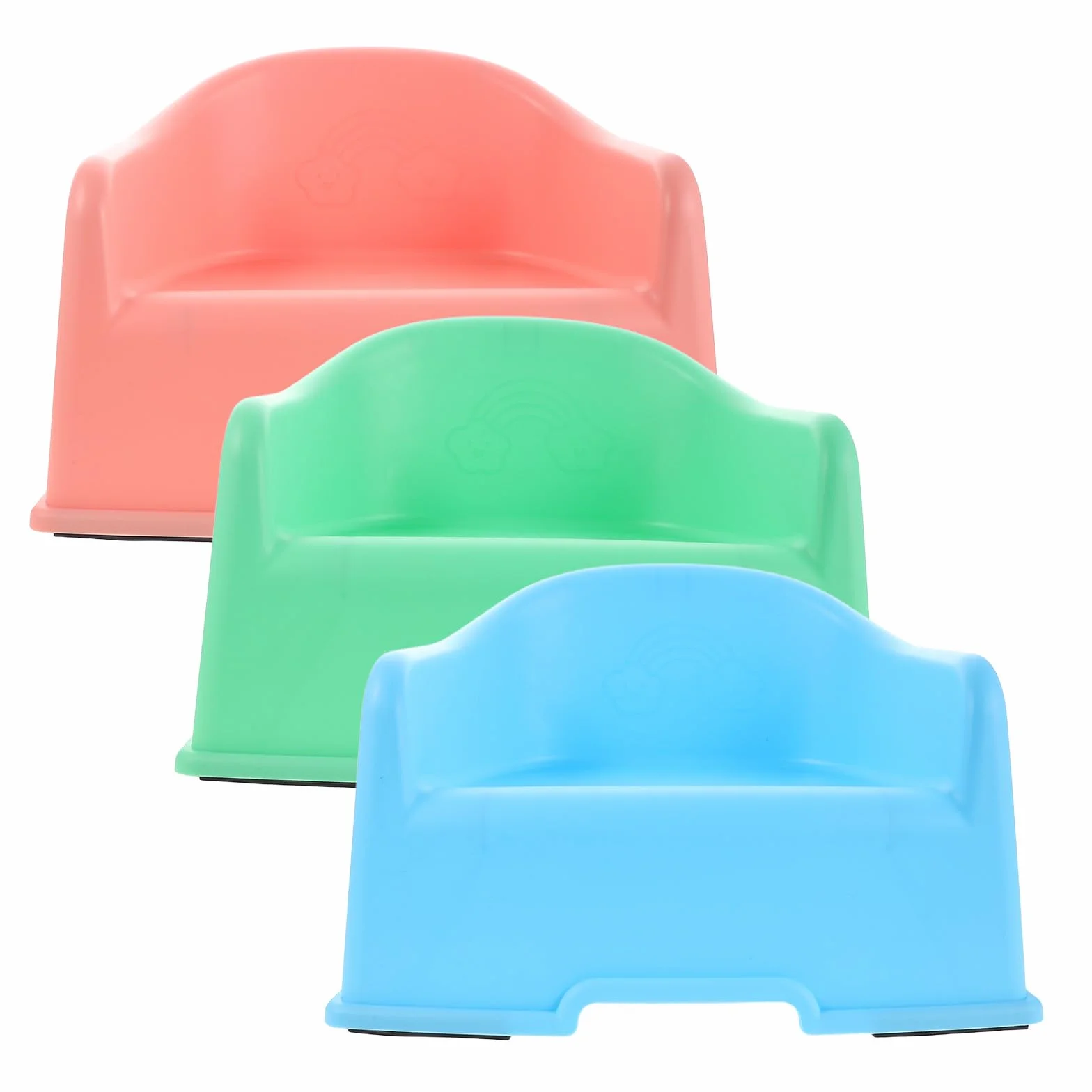 TOYANDONA Taburete de Baño para Pequeños 3 Piezas Taburete de Plástico Grueso Antideslizante Reposapiés Multifuncional para Ducha Lavabo y Cambio de Zapatos Colores Rosa Azul Verde