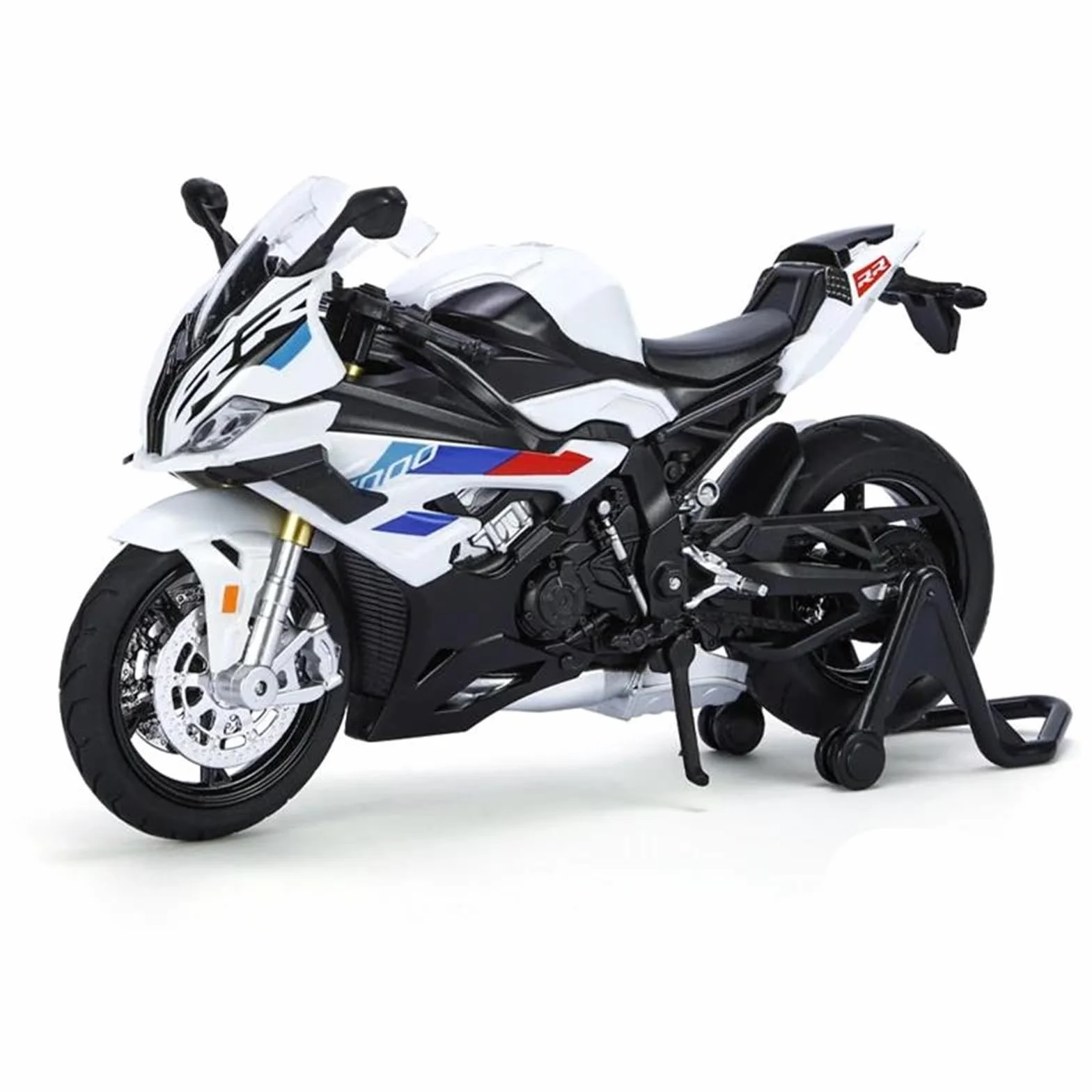 Modelo a Escala de Moto Modelo De Motocicleta para BMW S1000RR A Escala 1/12, Colección, Juguete Hobby, Regalo, Todoterreno(White)