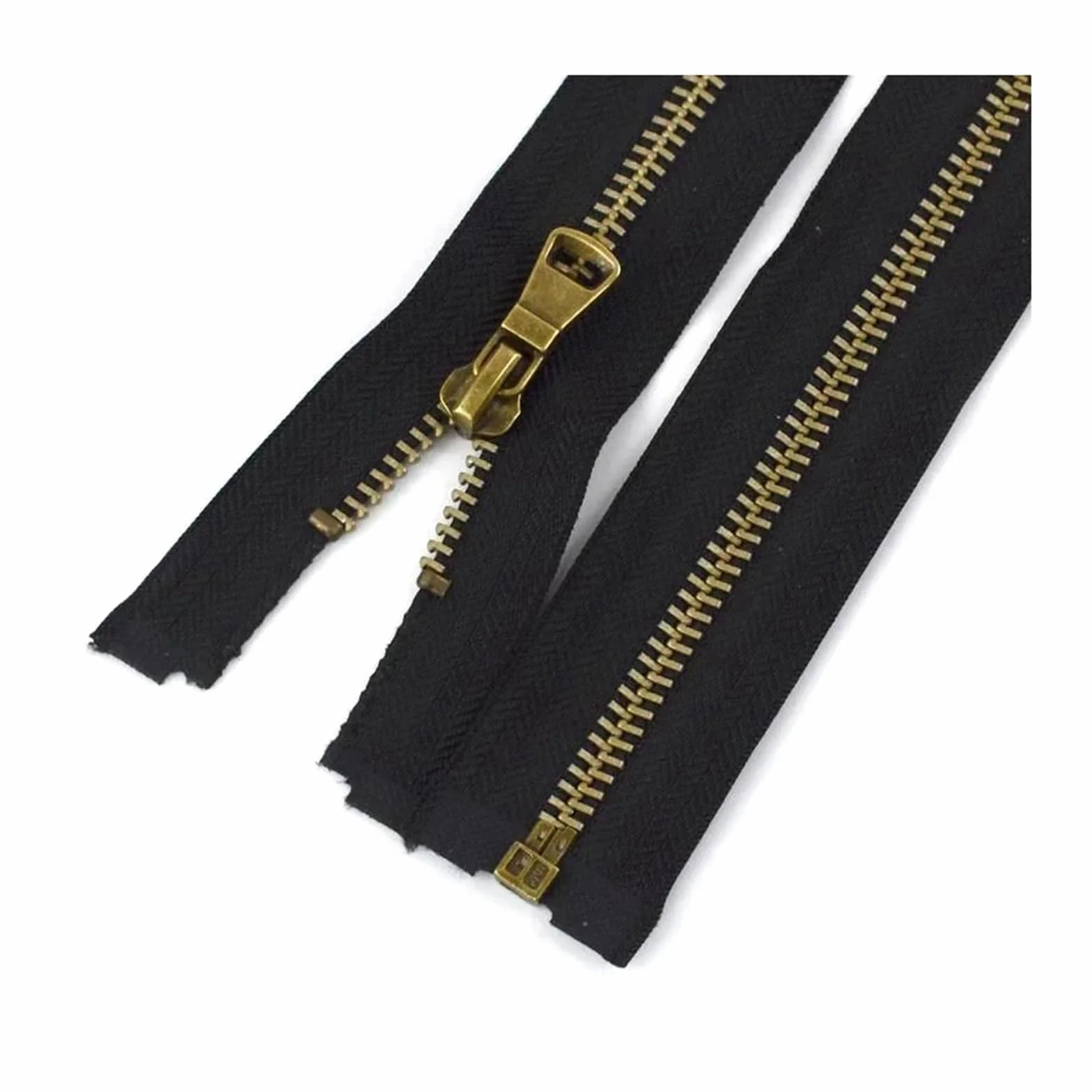 Cremallera, Cremalleras para Coser, Cremallera for Coser 2 uds 5# Cremallera de Metal Dientes de Bronce Cremallera de Extremo Abierto Bolsa Chaqueta Cremallera de Costura(Black,70cm)