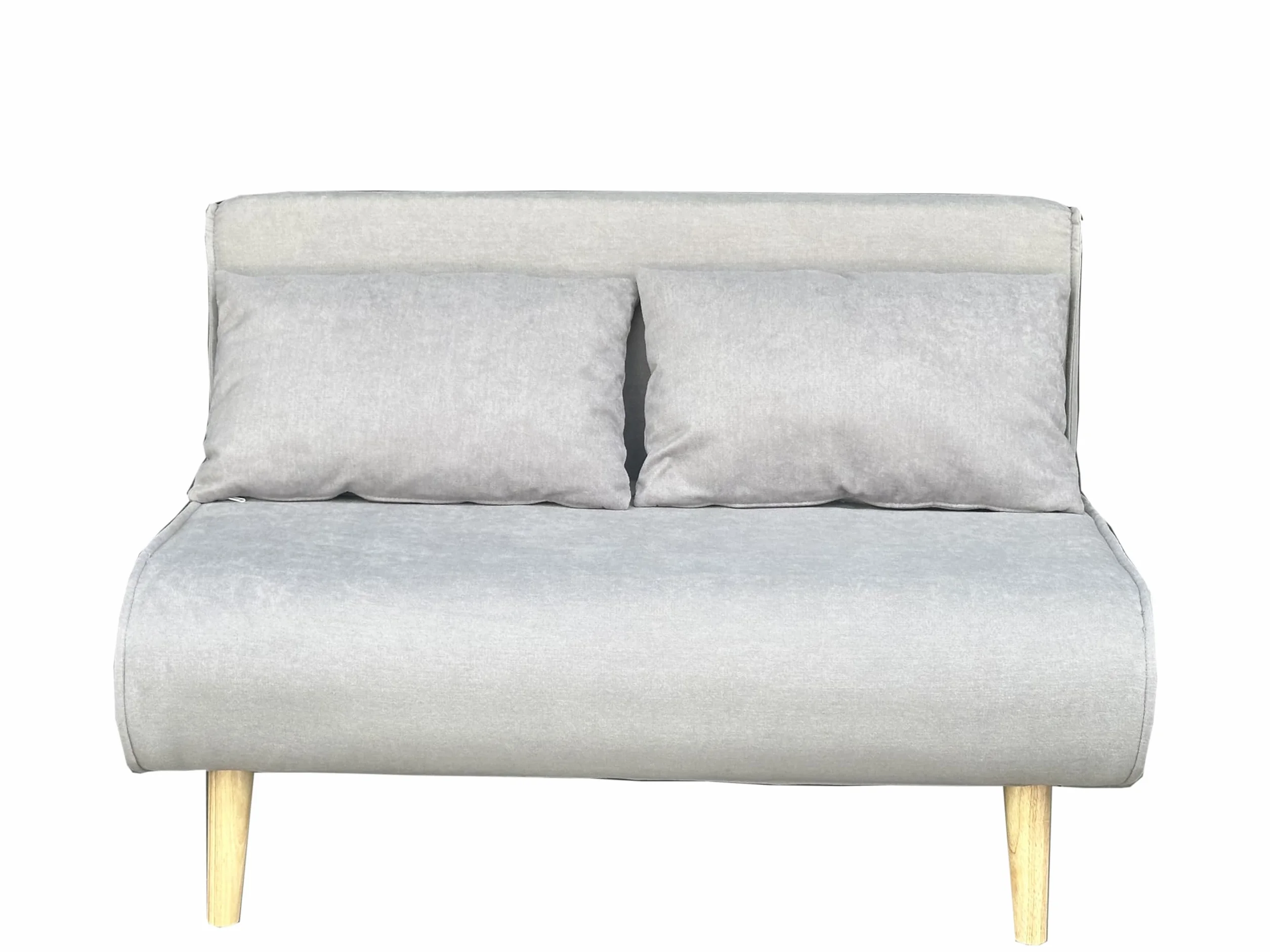 MUEBLIX.COM - Sofa Cama Ocenilla 2 Plazas, Sofa Cama Estilo Futón, Tela, Sillón Cama, Cama Sofa, 3 Posiciones (Sentado, Relax y Cama), Apertura Clic-Clac, Sofa de Diseño, Color Gris