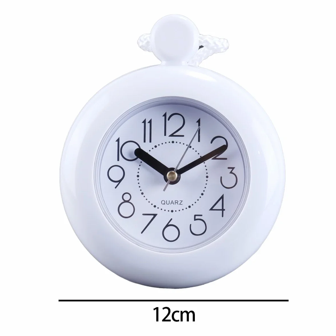 Reloj colgante digital para baño resistente al agua blanco pequeño