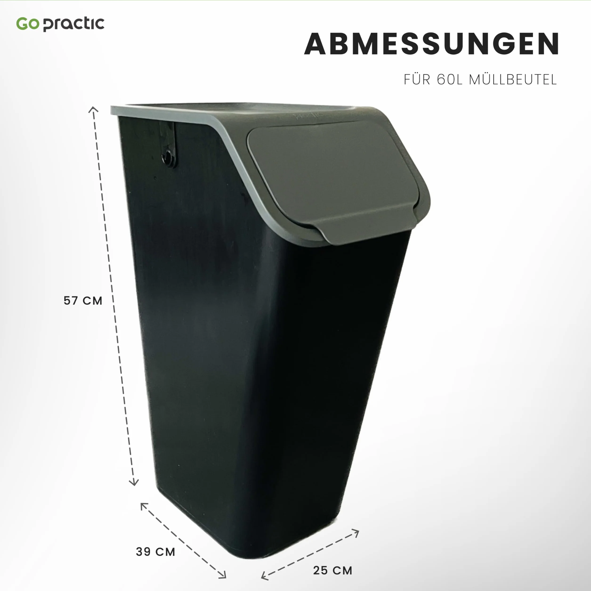 Juego de 4 Cubos de Basura para Cocina - Sistema de Separación Con 2 Cubos de 35 L y 2 de 25 L - Apilables Con Tapa y Función CLICK