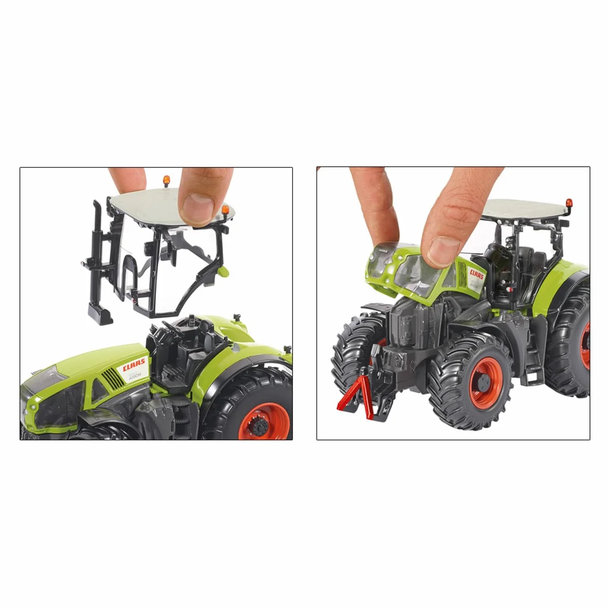 siku 3280, Tractor Claas Axion 950, 1:32, Metal/Plástico, Verde, Cabina desmontable