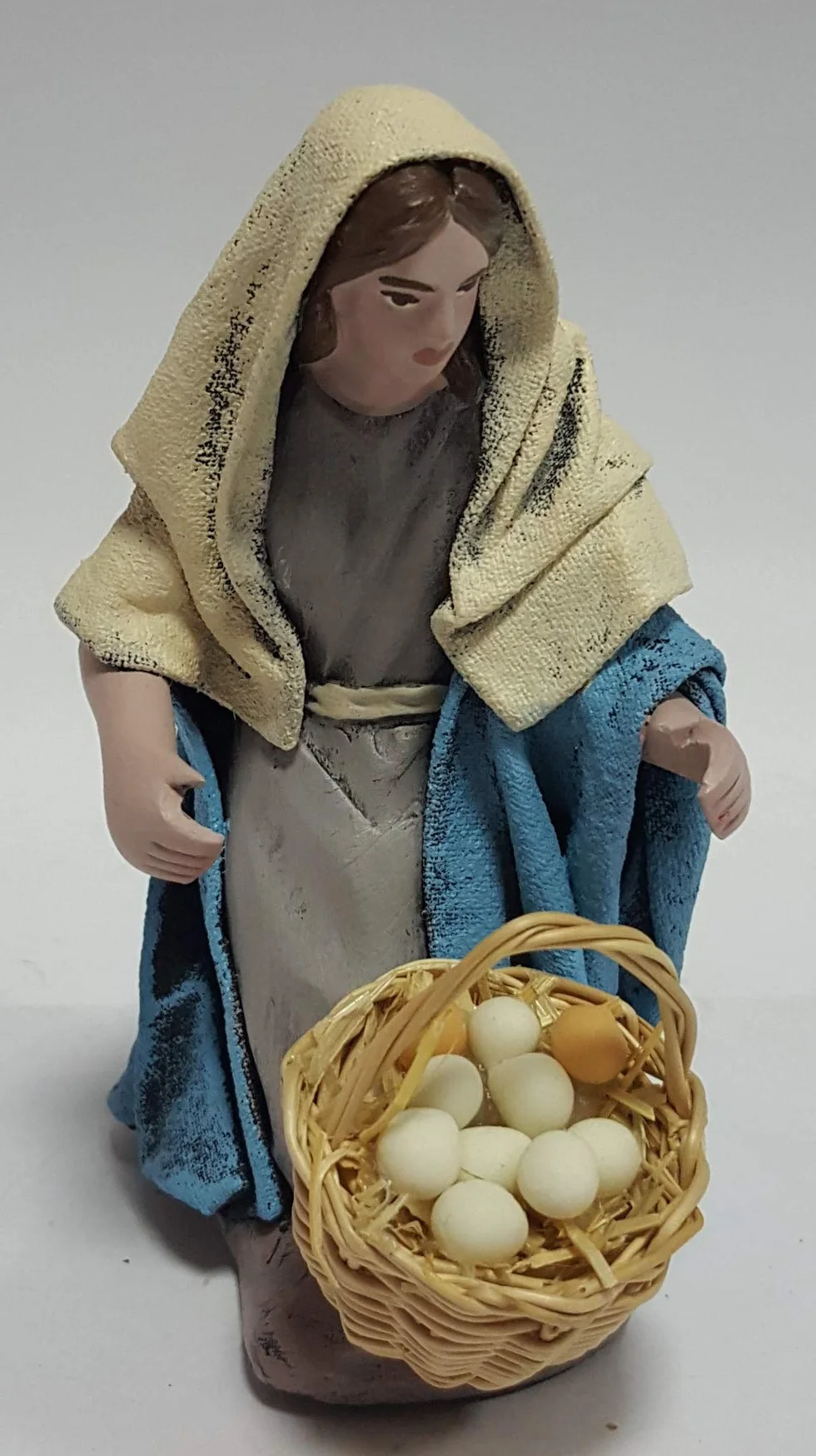 Pastora adorando con Cesta de Huevos para Figuras 12 cm