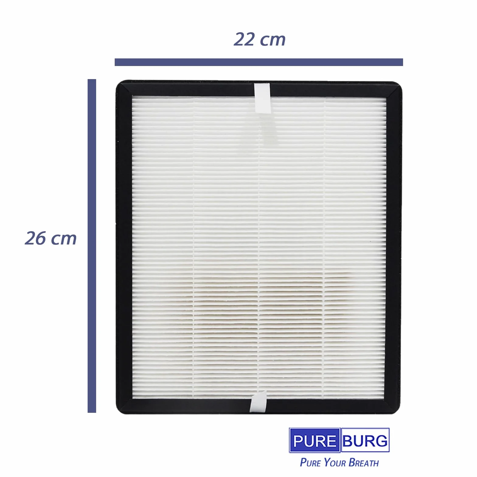 PUREBURG Paquete de 6 filtros de repuesto compatibles con MeacoDry Arete One 18L, 20L y 25L deshumidificador purificador de aire 2 en 1, 26 x 22 cm