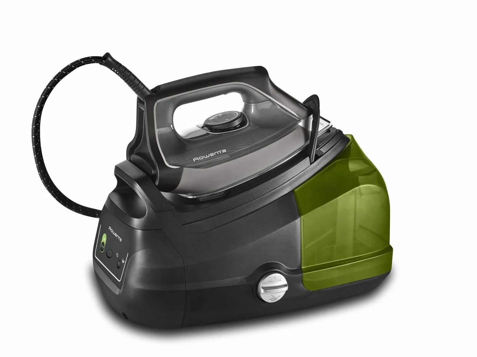 Rowenta Perfect Steam Pro DG8626F0 - Centro de planchado (2400 W, Golpe 450, vapor 120 g/min, suela Microsteam Laser 400, función ECO), color negro (Reacondicionado)
