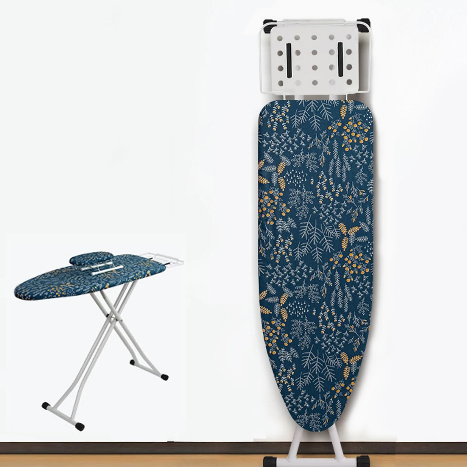 Tabla de Planchar con Funda Resistente al Calor Tabla de Planchar de Altura Ajustable Soporte de Planchado Plegable Antideslizante Cómodo de Usar(Blue3)