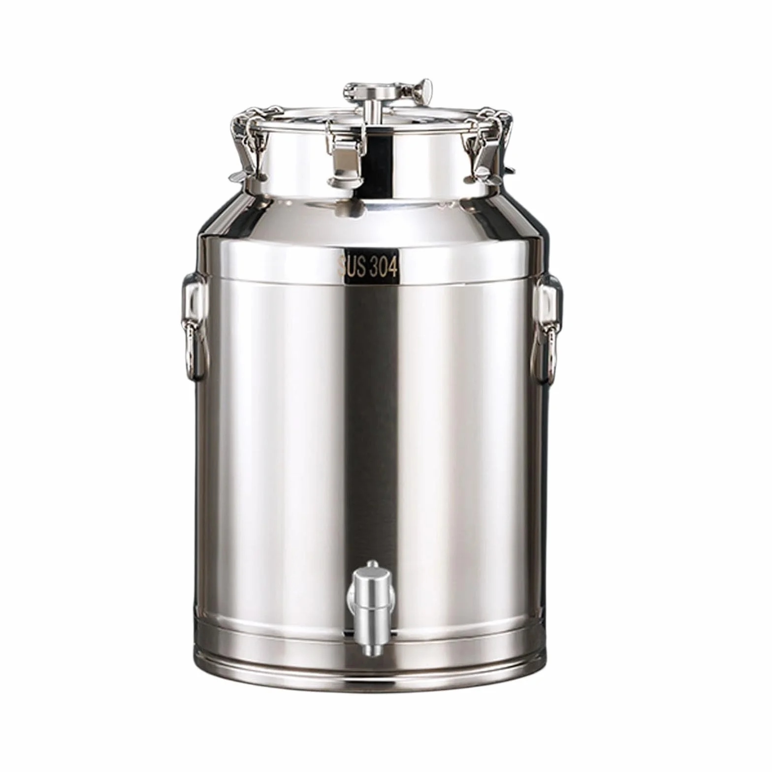 Fermentador de acero inoxidable 304 de 15 l con cierre de aire, equipo de elaboración casera para fermentación de cerveza y vino, cubo de fermentación duradero, 25 x 36 cm, almacenamiento seguro para