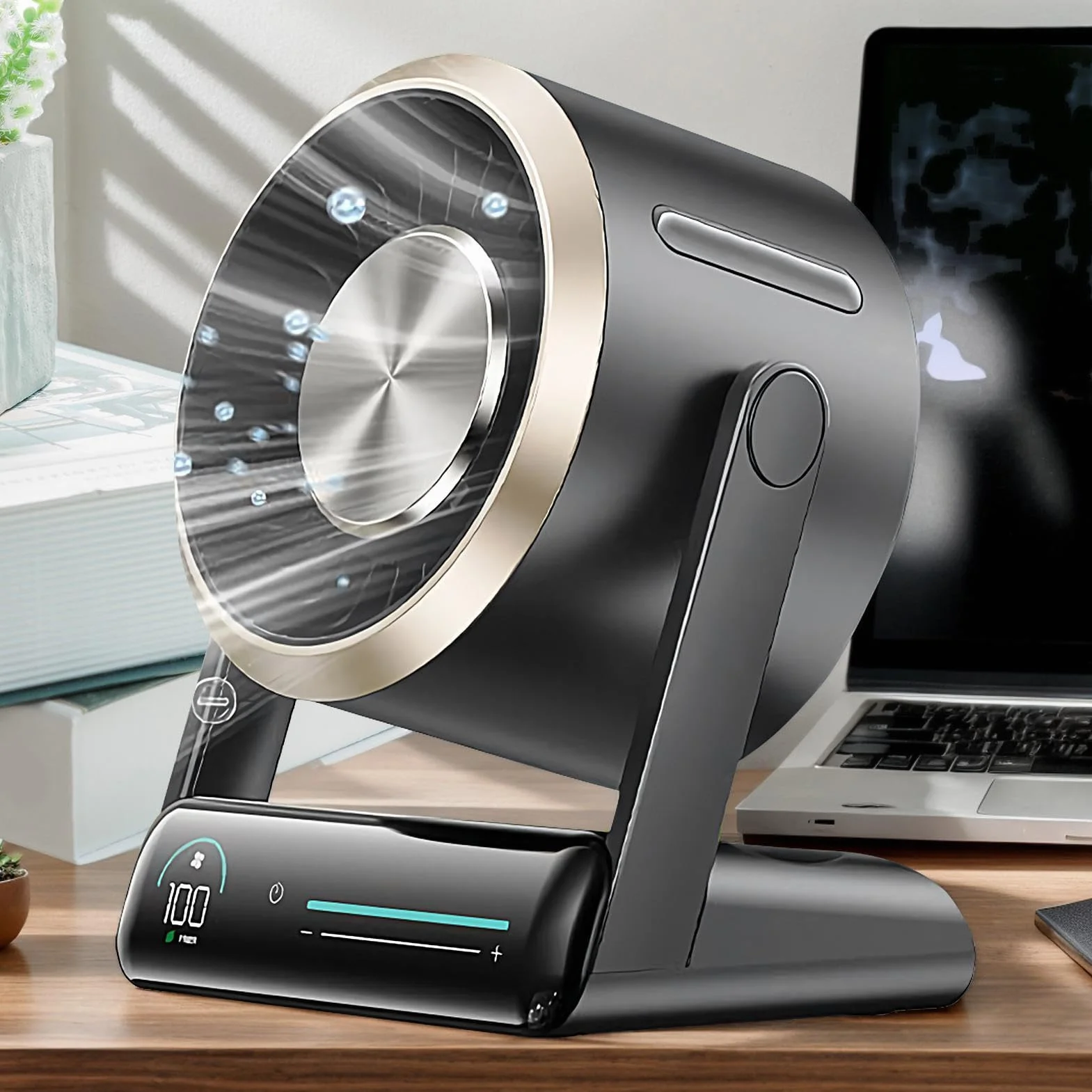 Ventilador de cama 100 Velocidades, Silencioso, Recargable, Refrescante y | Ventilador De Escritorio Recargable Para hogar, oficina, escuela, exterior, camping, viajes, playa, verano