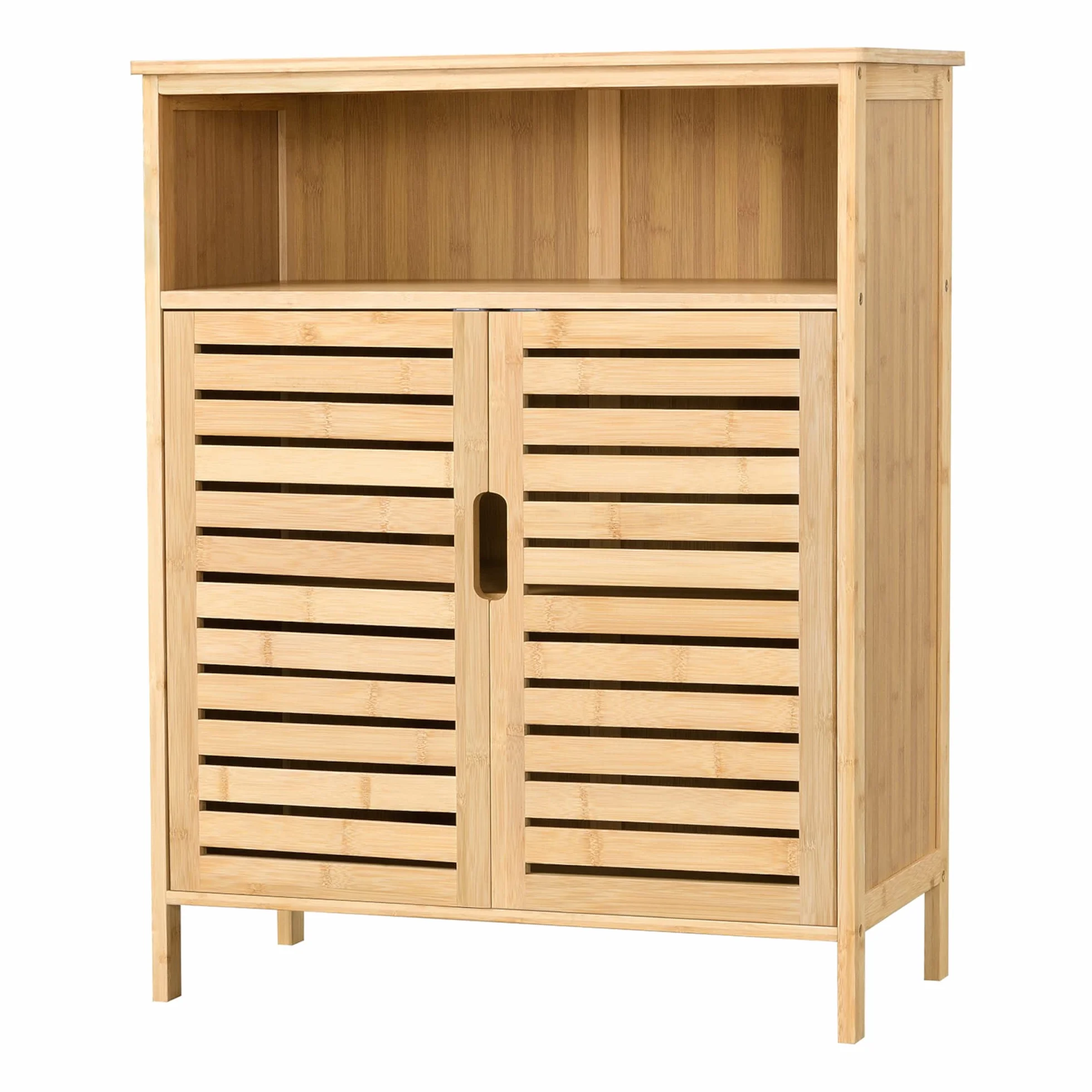 [en.casa] Mueble Baño Eslöv 3 Compartimentos bambú 81x66x31cm Natural