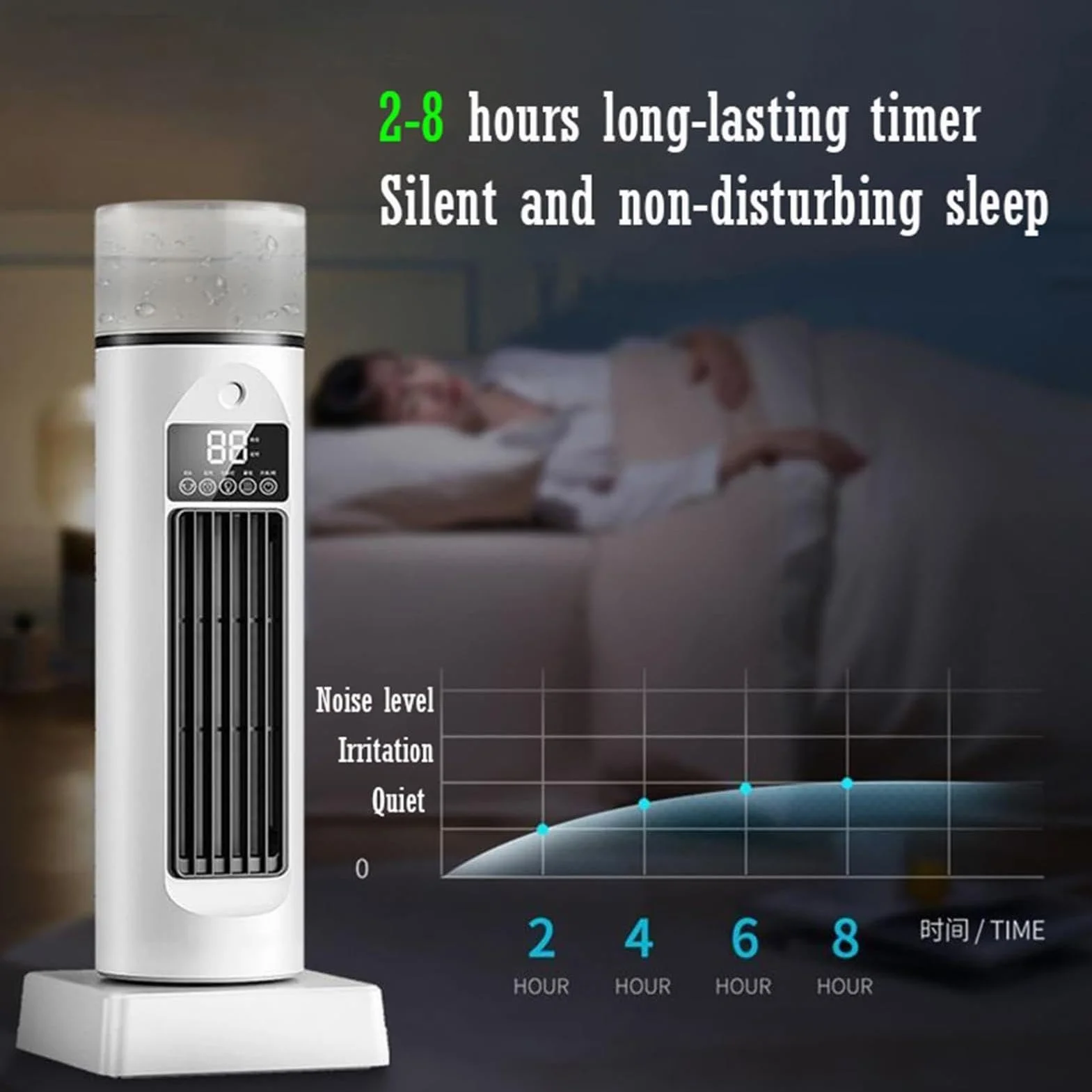 Ventilador Escritorio Herramienta Sin Aspas 6 Velocidades, Tanque De Agua | Torre Ventilador Oscilante 110 Grados Para Hombres Mujeres Interior Escritorio Hogar Oficina Dormitorio