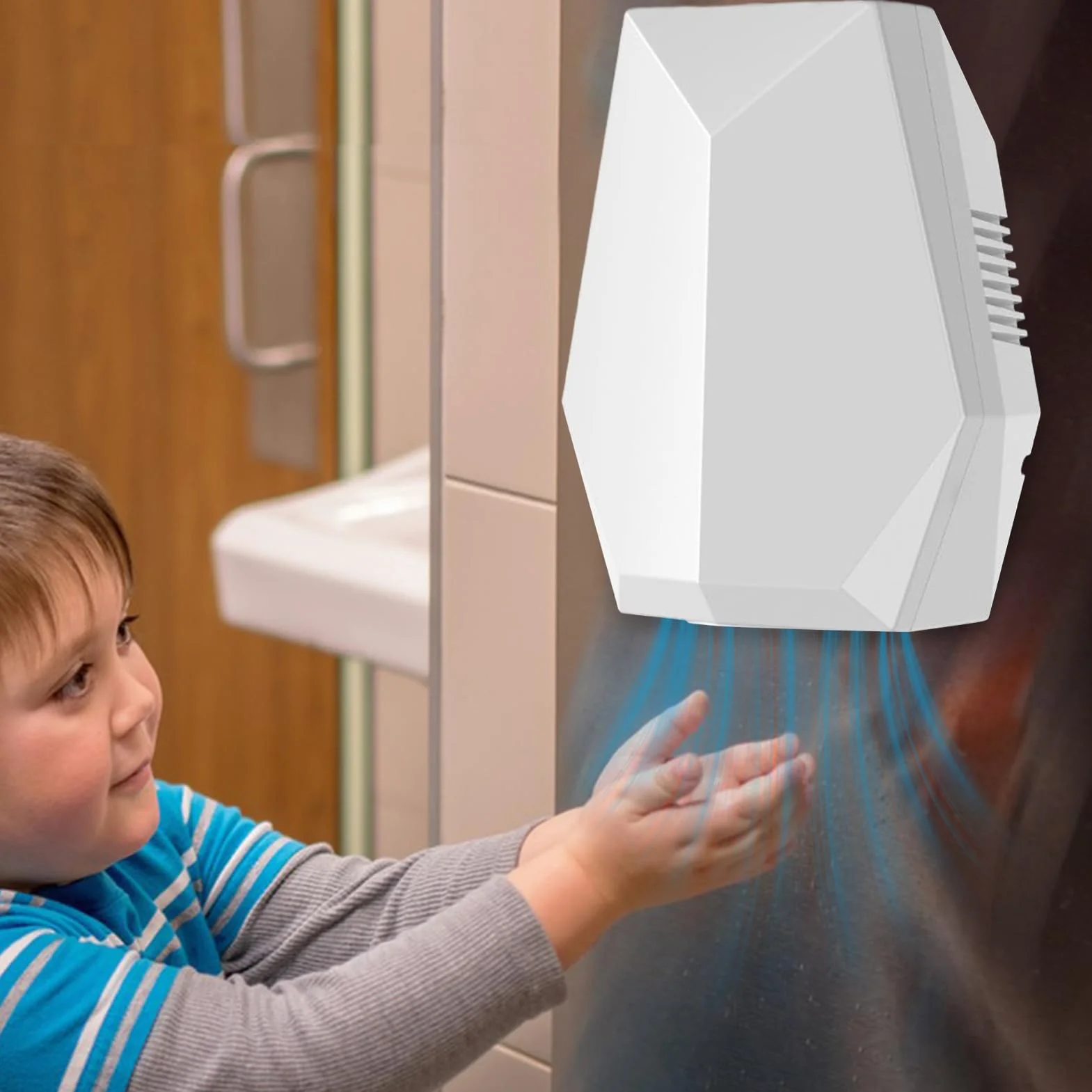 Secador De Manos Eléctrico - Secamanos Compacto Para Baño - Dispositivo Automático De Pared Para Interiores De Hoteles Hogares Y Baños