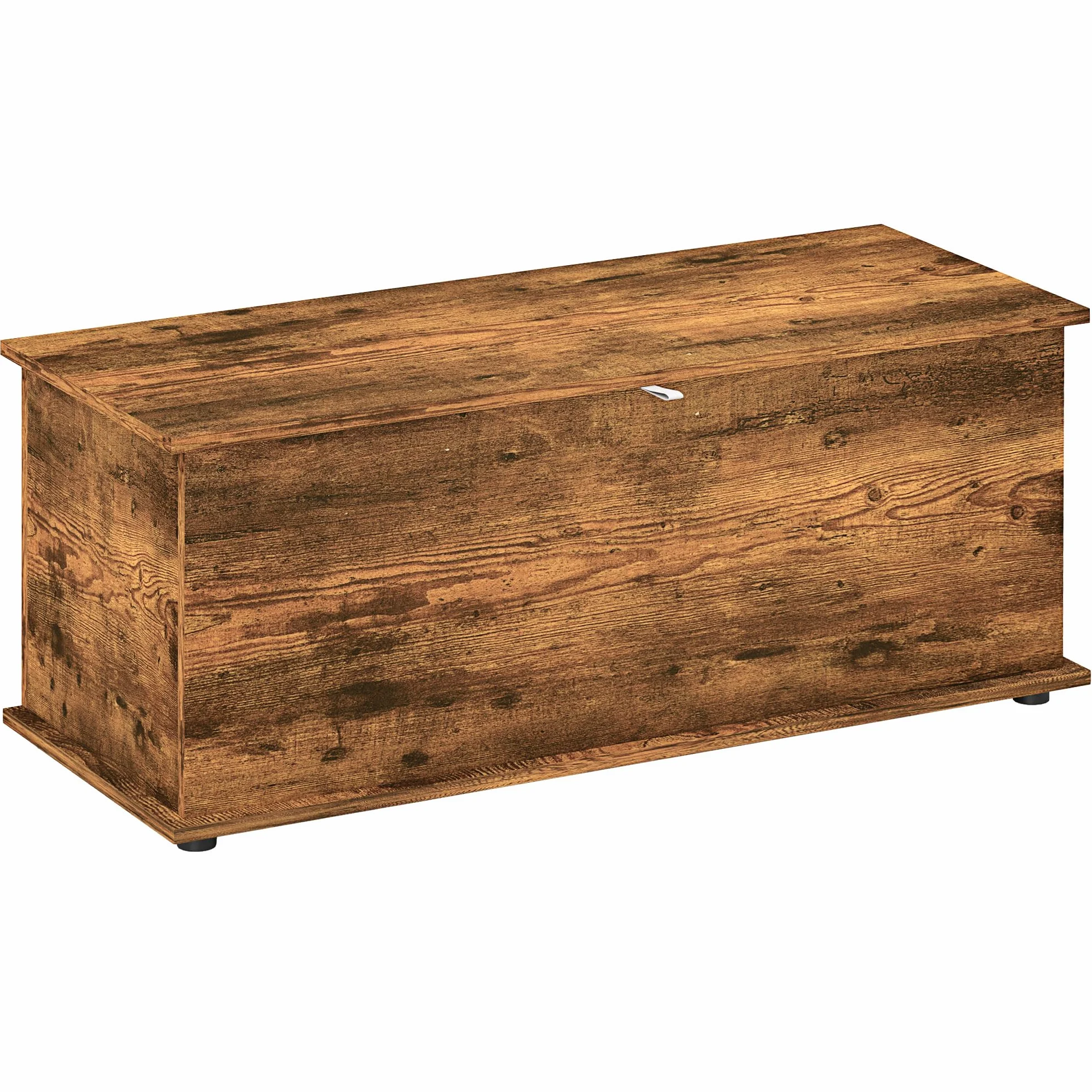 HOMCOM Banco de Almacenaje, Baúl Interior con Pies Antideslizantes, Capacidad 60 kg, Baúl Interior de Madera, para Dormitorio y Entrada, 100x40x40 cm, Marrón