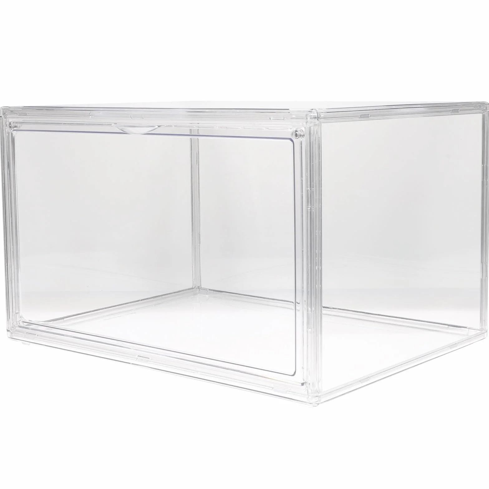 SHINEOFI Caja Almacenaje Transparente Apilable con Tapa Organizador de Libros y Oficina Estilo Modulo para Escritorio Dormitorio y Estudio Sealed y Bookshelf