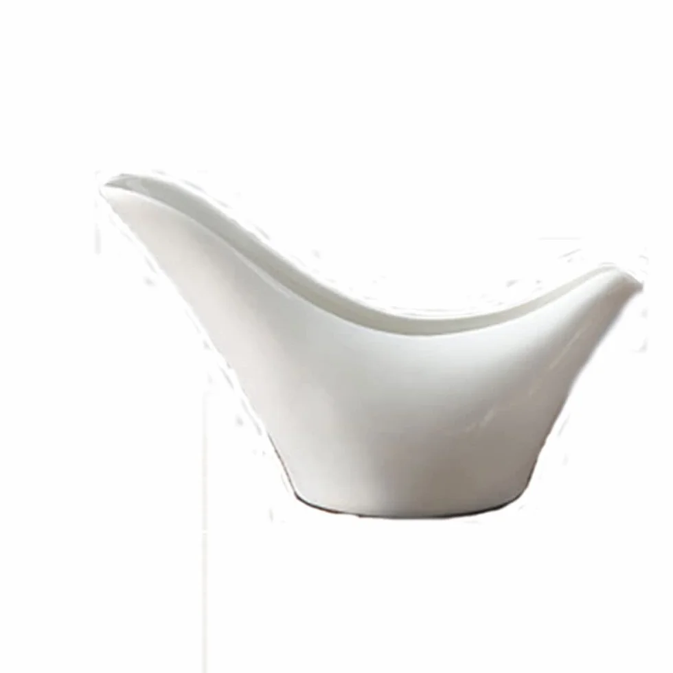 Barco de salsa fácil de verter Gravy Boats Leche Jugs Carne de res Filete Jugo Cubo Bucket Sauce Placa Vajilla Accesorios de Café para servir aderezo para ensaladas, caldo, pimienta negra ( Size : L )