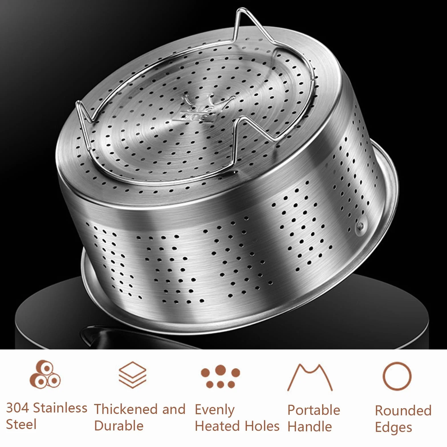 Cesta para cocinar al vapor de acero inoxidable para ollas, verduras y arroz