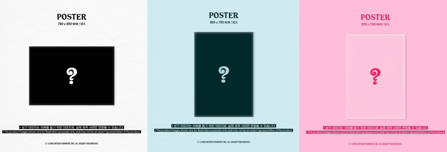 (G) I-DLE - I Feel (6º mini álbum) CD + beneficio de pedido anticipado + póster plegado (mariposa ver, 1 póster plegado)