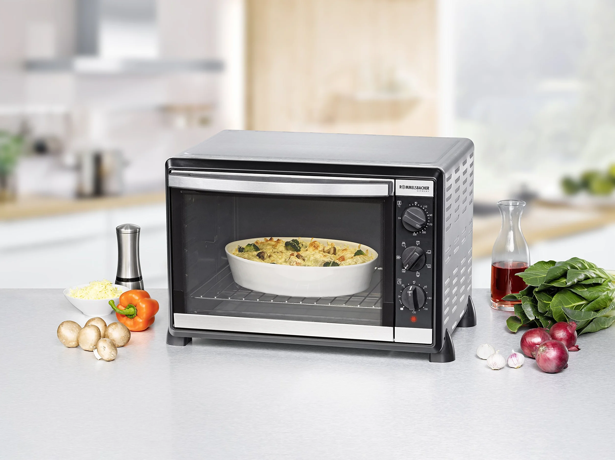 Rommelsbacher BG 1805/E - Horno para asado, 1800 W, color plata