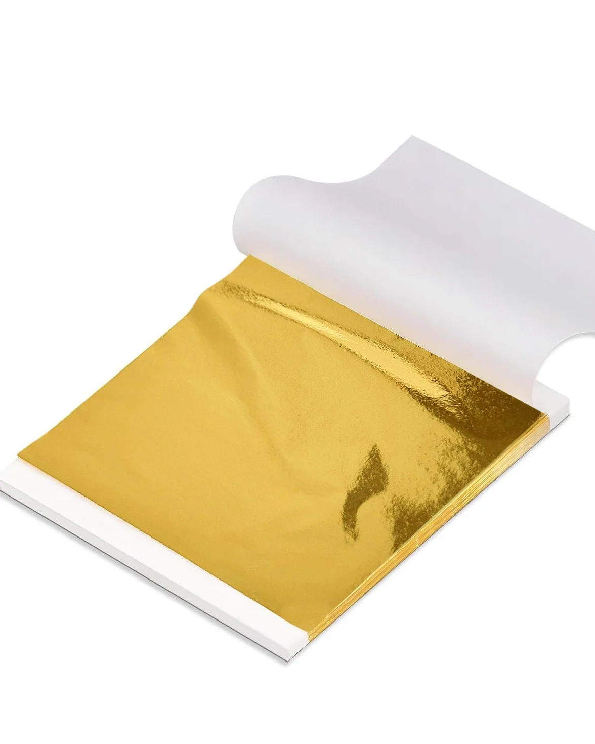 Hojas de Oro Pack 100 Hojas Grandes 14 x 14 cm Dorado para Artes Manualidades Decoración