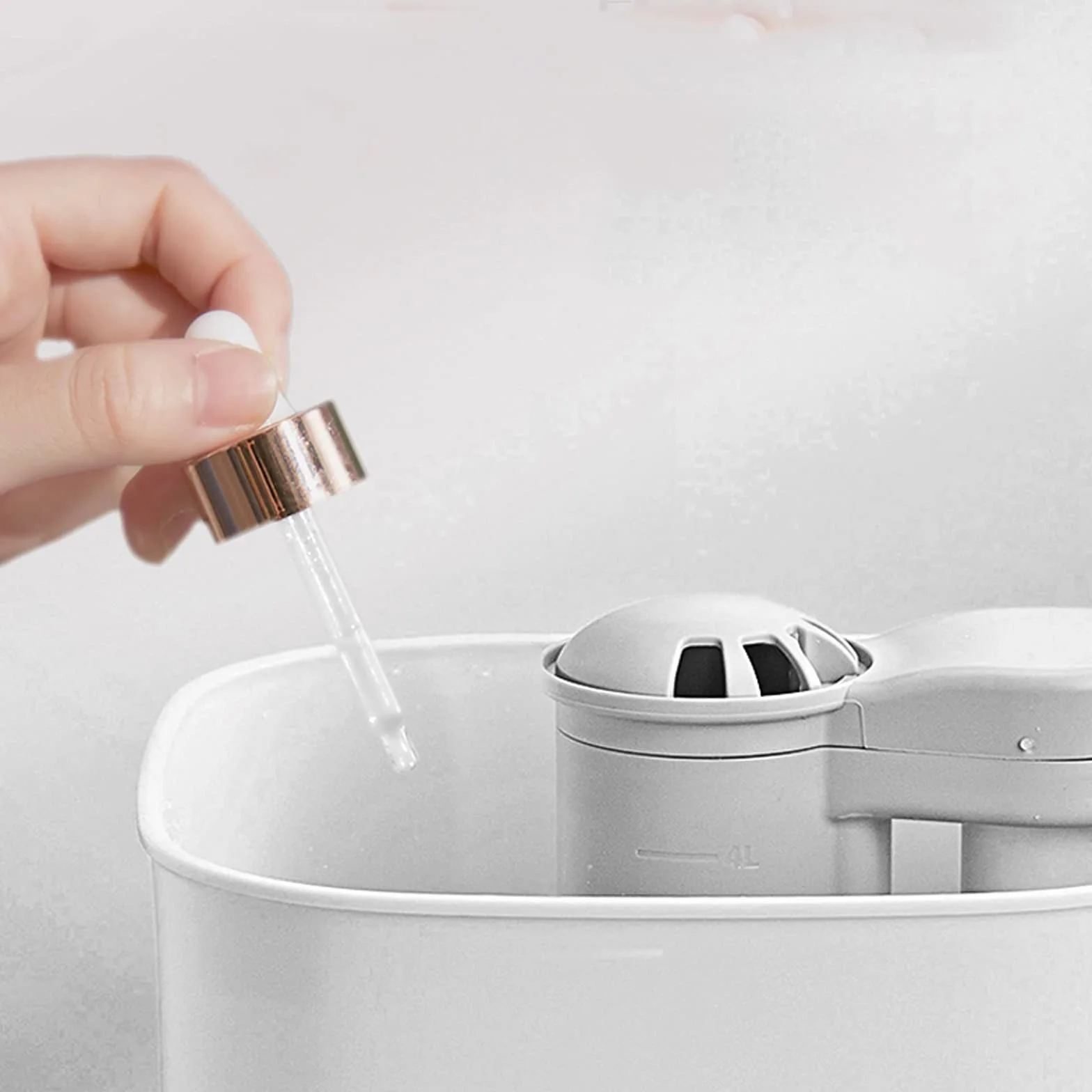 purificador de aire y humidificador Humidificador de niebla fresco, humidificadores de aire ultrasónico for bebés de dormitorio Inicio, apagado automático, Super tranquilo filtro humidificador