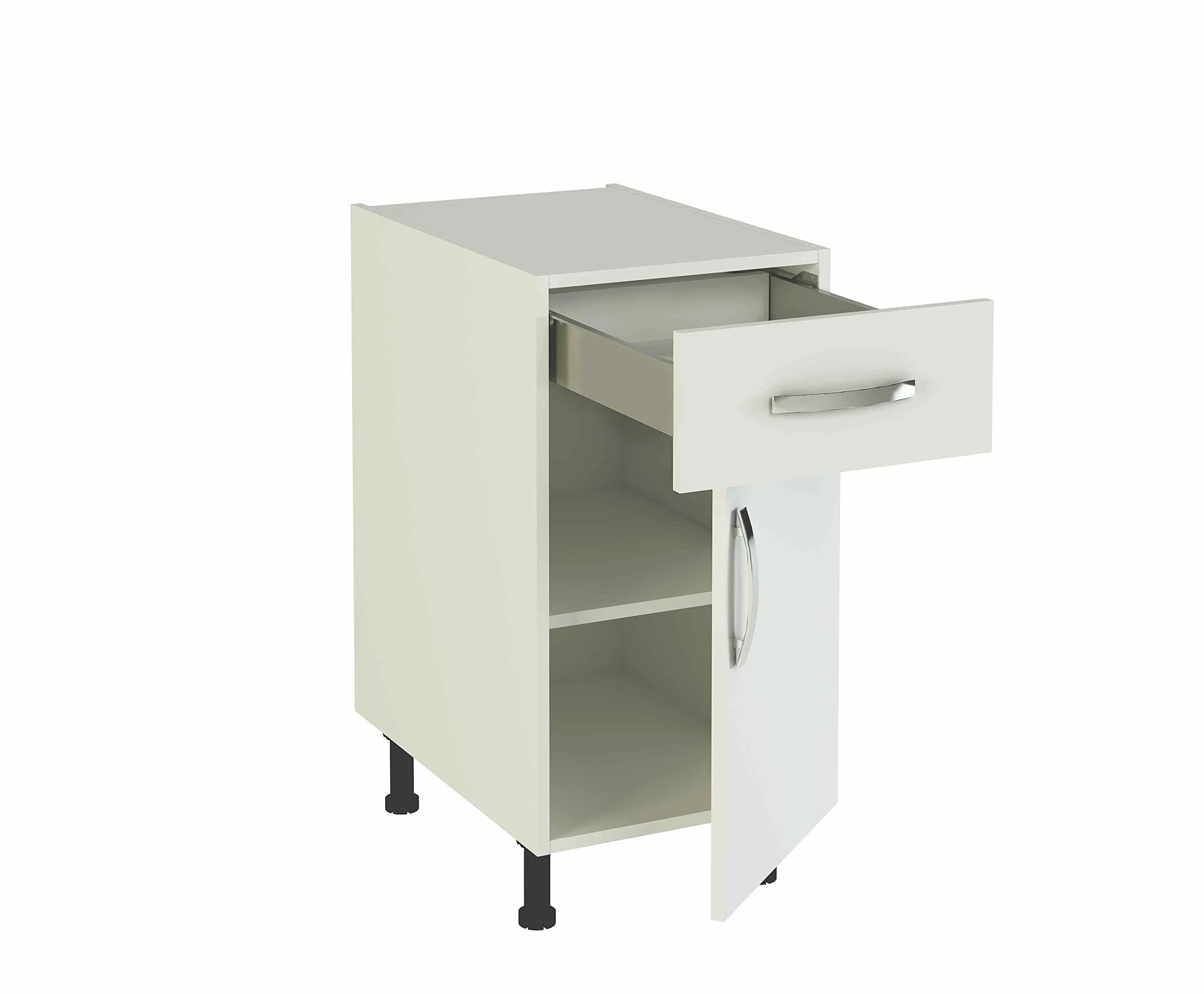 HOGAR24 ES - Mueble Bajo de Cocina Cajon + Puerta Color Blanco, Medidas: 85 x 40 x 58 cm