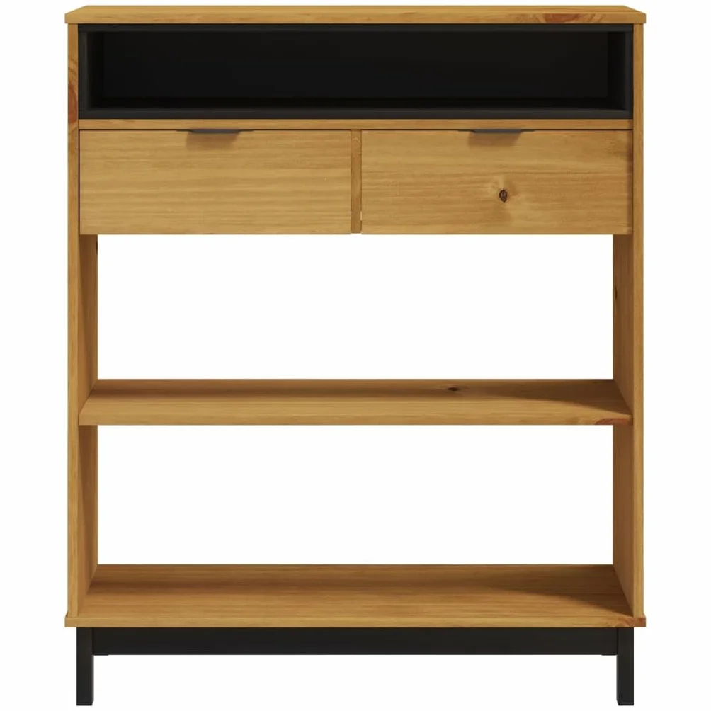 Mesa de bar de madera maciza de pino FLAM 92 x 45 x 110 cm, mesa alta con mucho espacio de almacenamiento y tablero fuerte para bebidas y aperitivos