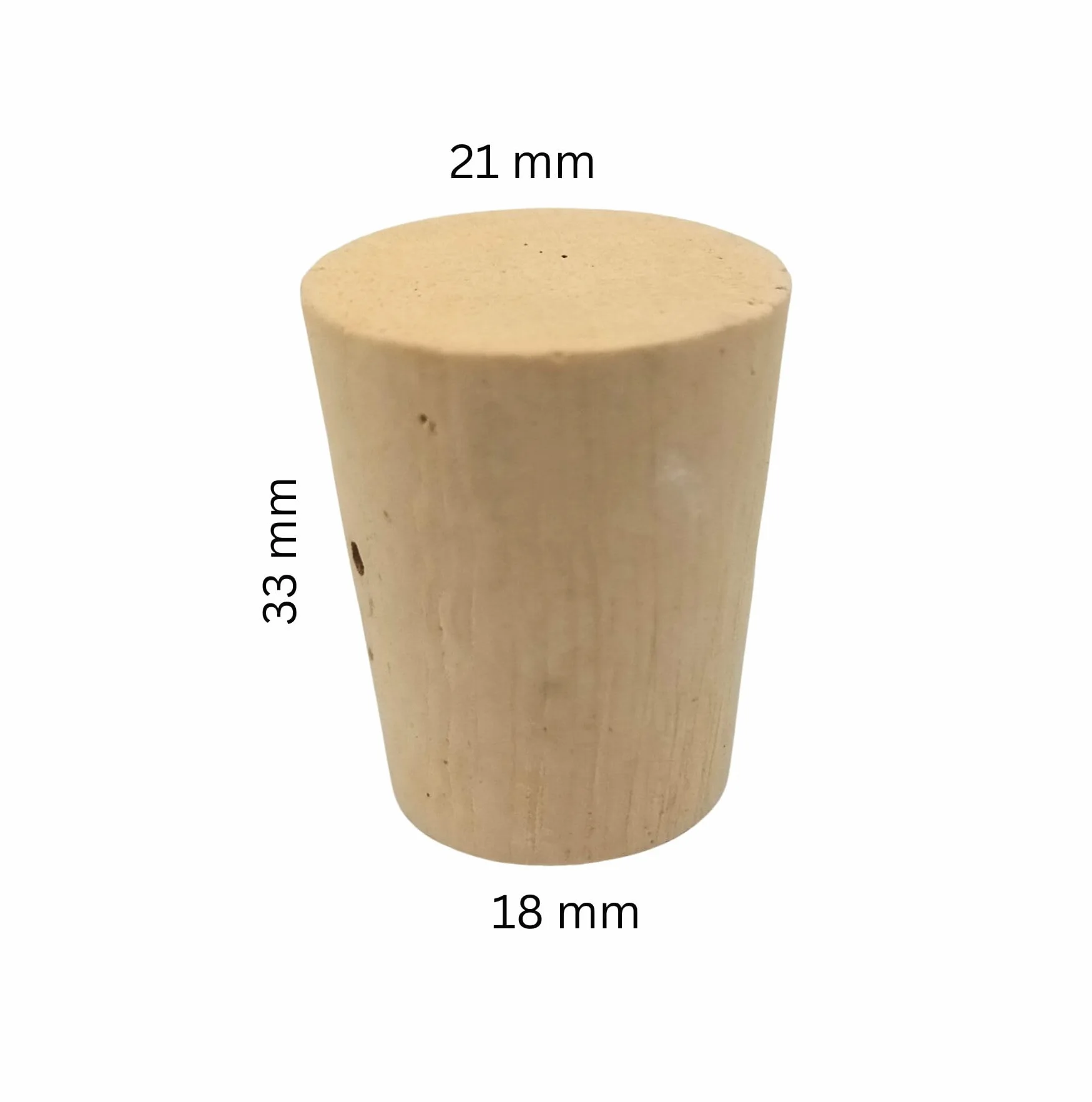 500 unidades corchos para ensayo, corcho) 33 mm x 21/18 mm de corcho natural