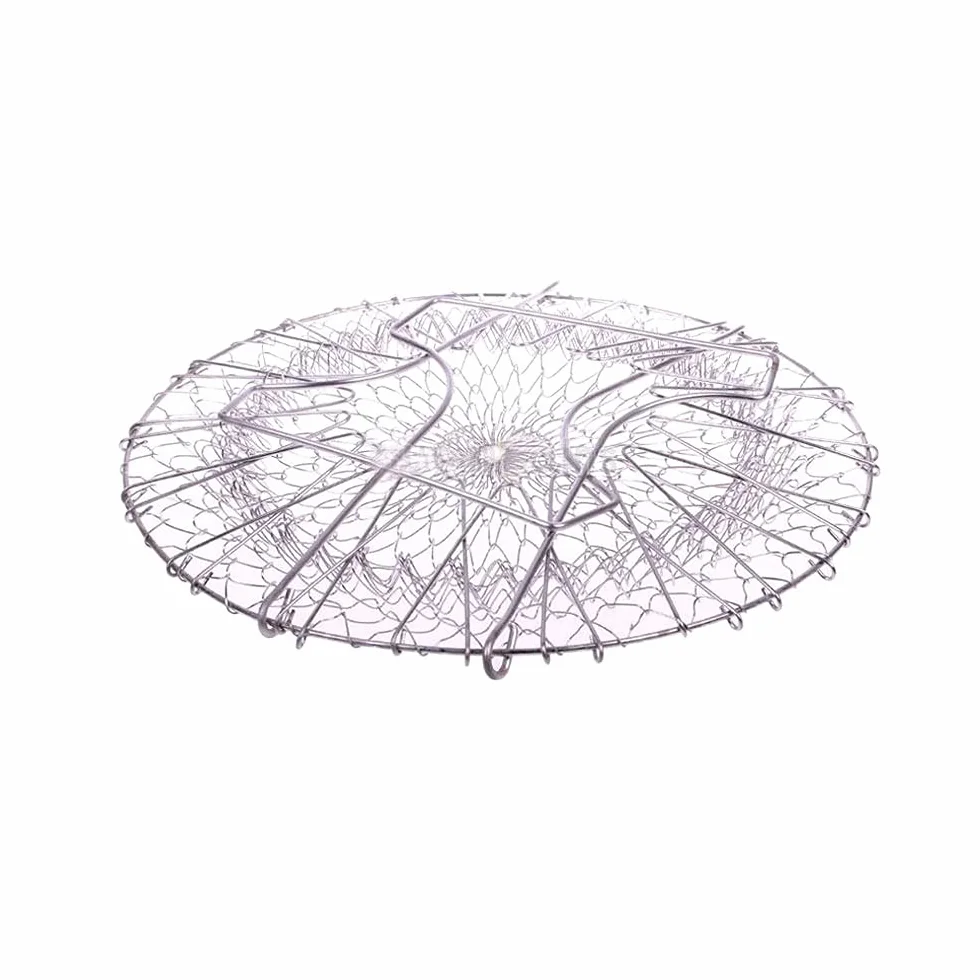 Enjuague de Vapor Plegable Fry Chef Cesta de Malla Acero Inoxidable Colador Herramientas de Cocina