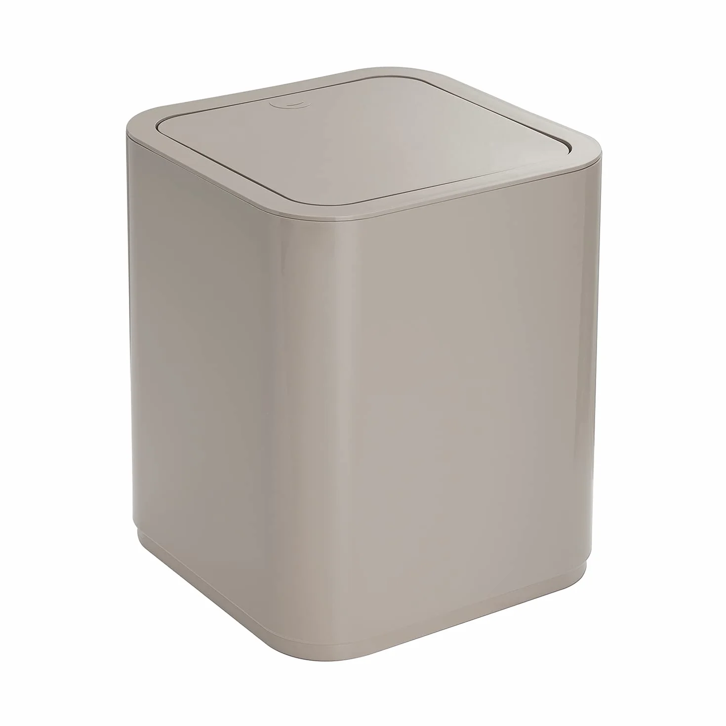 Gedy Seventy Papelera Basura Baño Cuadrada 8L Tapa Resinas Termoplásticas Beige 20x20x24,6 cm