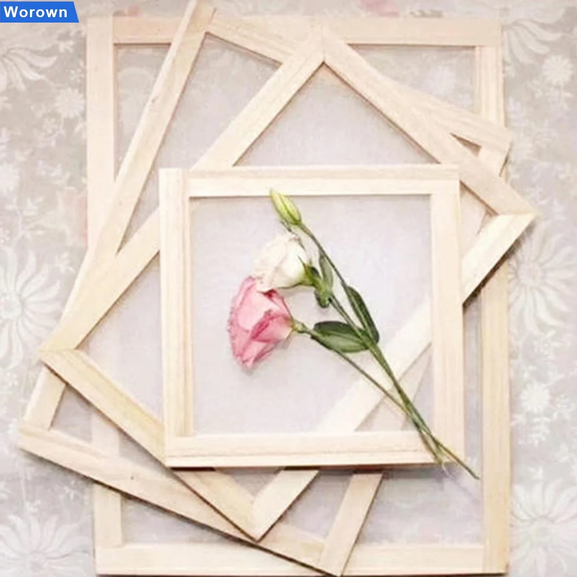 Worown Marco para Hacer Papel de Madera (5 Tamaños) - Fabricación de Papel