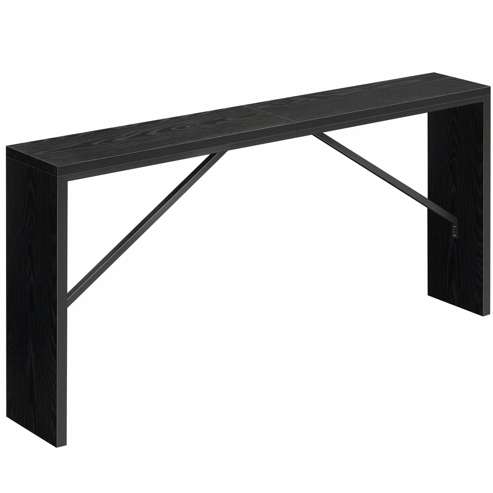 MAHANCRIS Mesa de Entrada, Mesa de Sofá, Mesa Consola, Aparador para Entrada, Mesa de Comedor Vintage, Mesa Auxiliar Estrecha para Detrás de Sofá, Resistente y Estable, Negro ACTHB15801