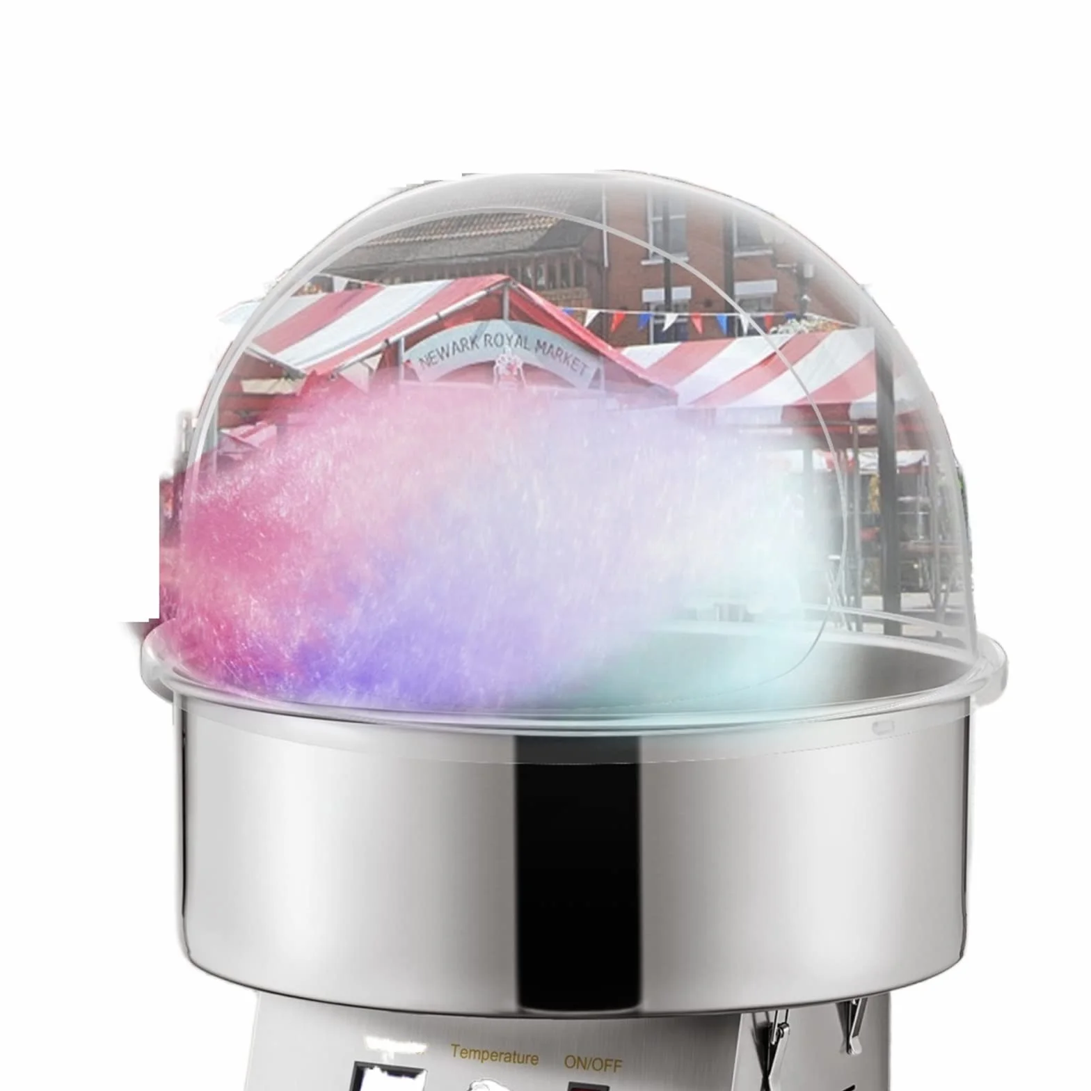 21quot;Cubierta de la máquina de algodón de azúcar Comercial Máquina de azúcar de Hilo Dental Transparente Escudo de Burbujas Cúpula Fiesta Infantil Celebración navideña