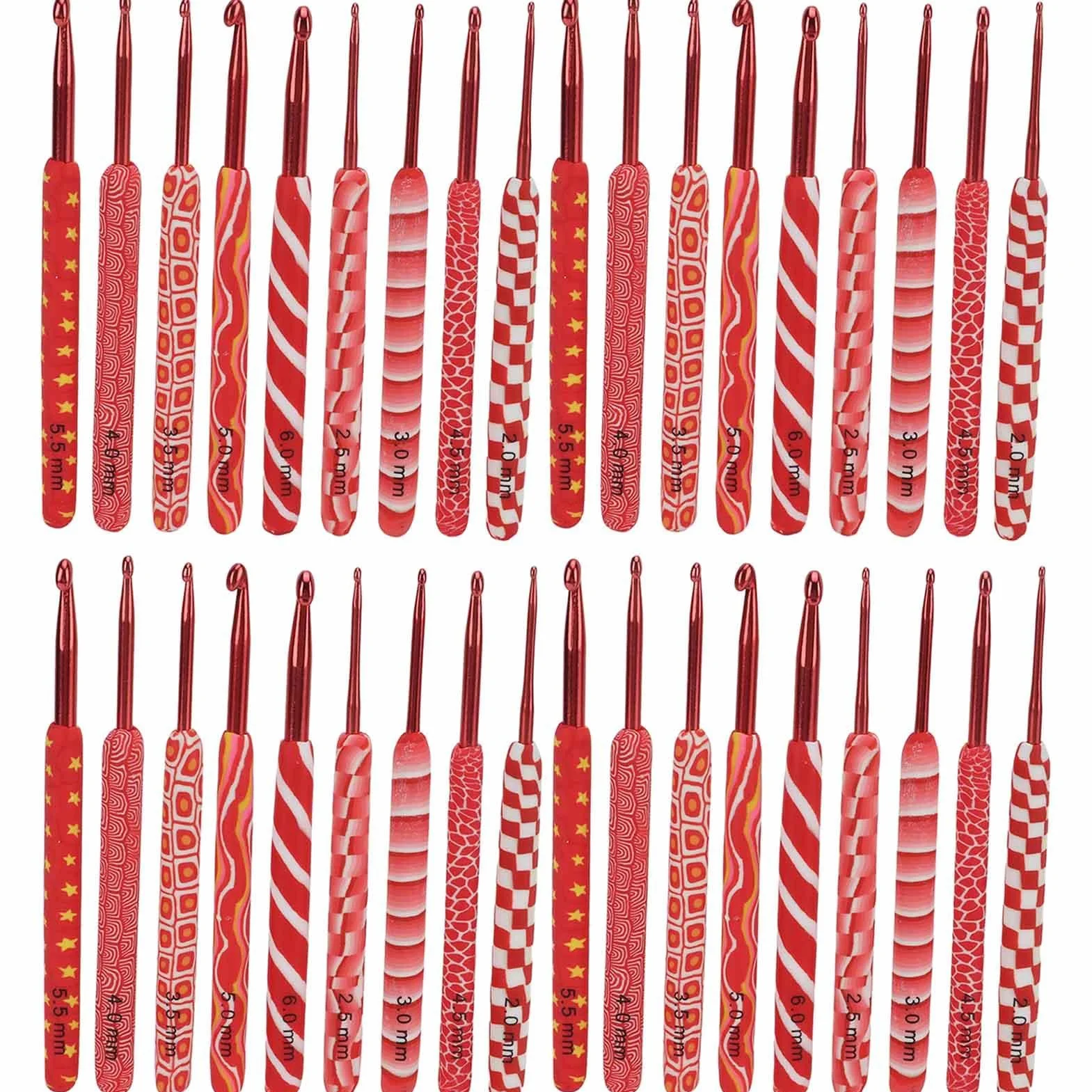 Juego de Agujas de Ganchillo de 36 Piezas,Juego de Agujas de Tejer de Aluminio Resistente Al Desgaste,Kit de Agujas de Ganchillo de Tama?os Diferenciables Multiprop¨®sito
