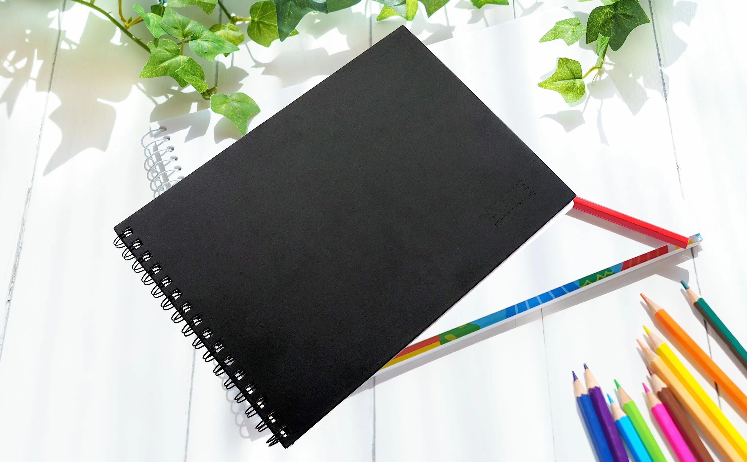 Artme Bloc de bocetos A5, 160 g/m², 30 hojas, cuaderno de espiral, 2 piezas