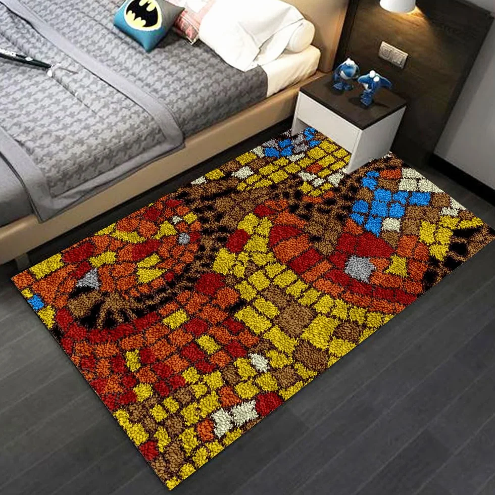 Kit de alfombra con gancho de pestillo para adultos, kit de costura para principiantes con gancho de pestillo, kit de manualidades para decoración del hogar