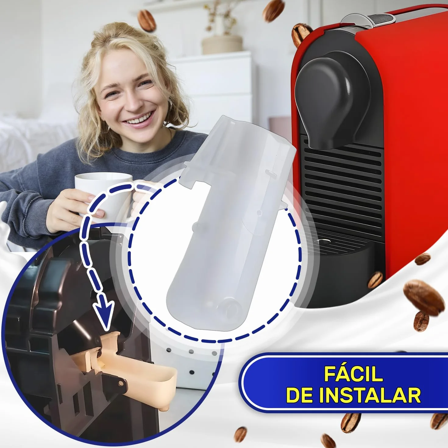 MONTERAL Guía Café Cafetera Cápsulas Código Original MS-623311 para Krups Nespresso U