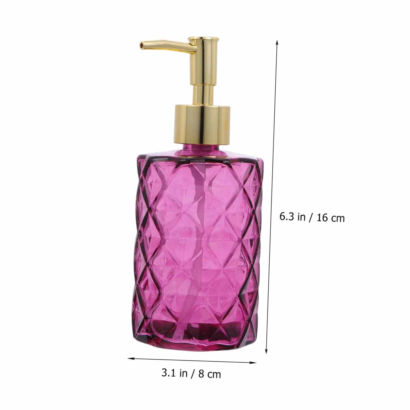 3piezas Botellas De Vidrio con Pulsador Botella Dispensadora De Gel De Ducha Vacía para Baño Sala De Estar