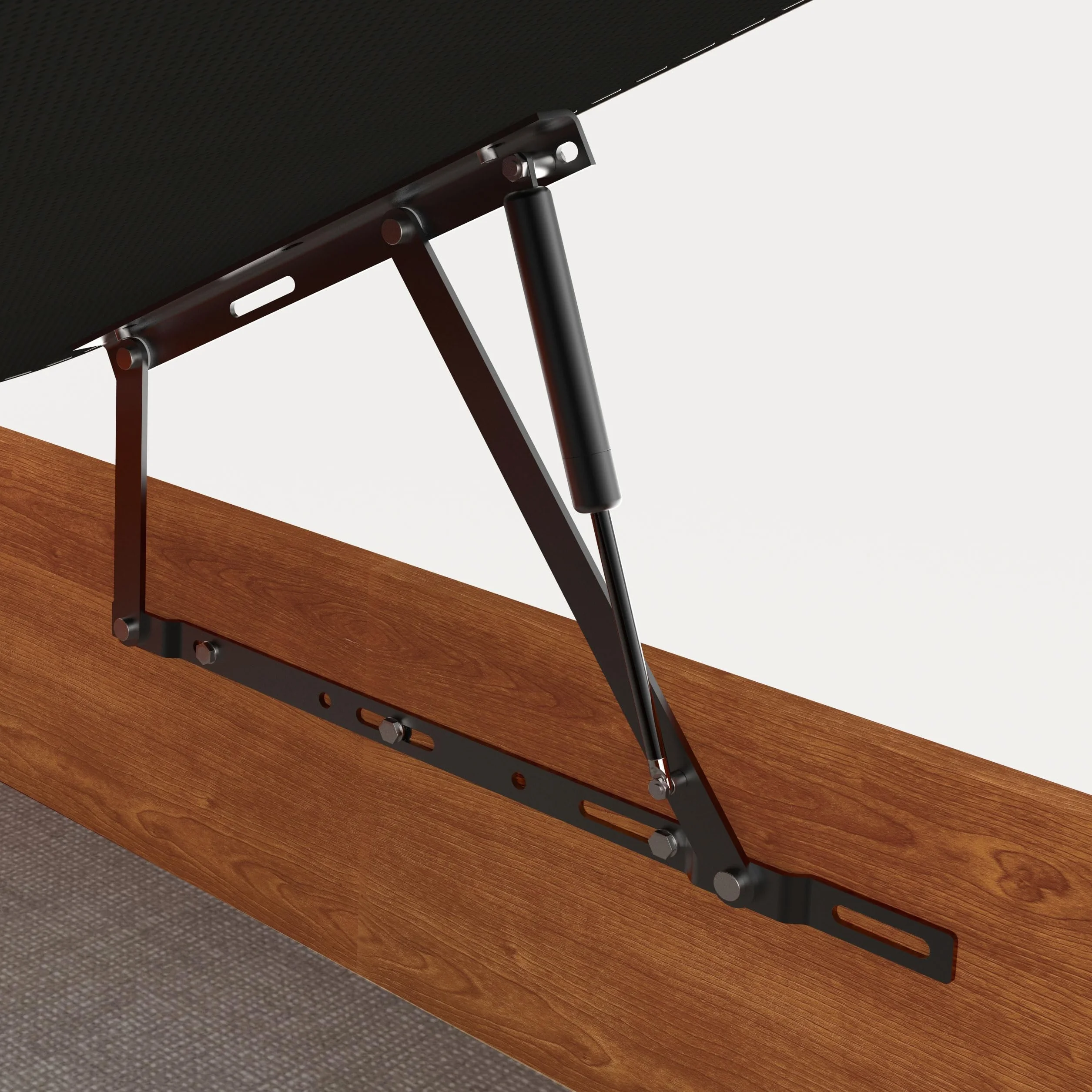 Canapé de Madera Abatible Gran Capacidad · Gran Capacidad; Cajón Madera; Cajón Cerezo; Tapa Crudo; Tejido 3D Transpirable · 140x200cm