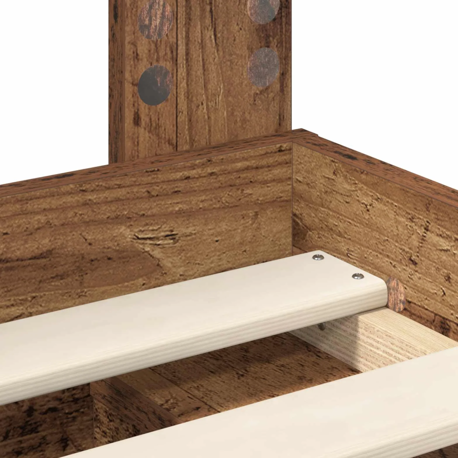 vidaXL Estructura de Cama con cabecera Madera Vieja 140 x 190 cm