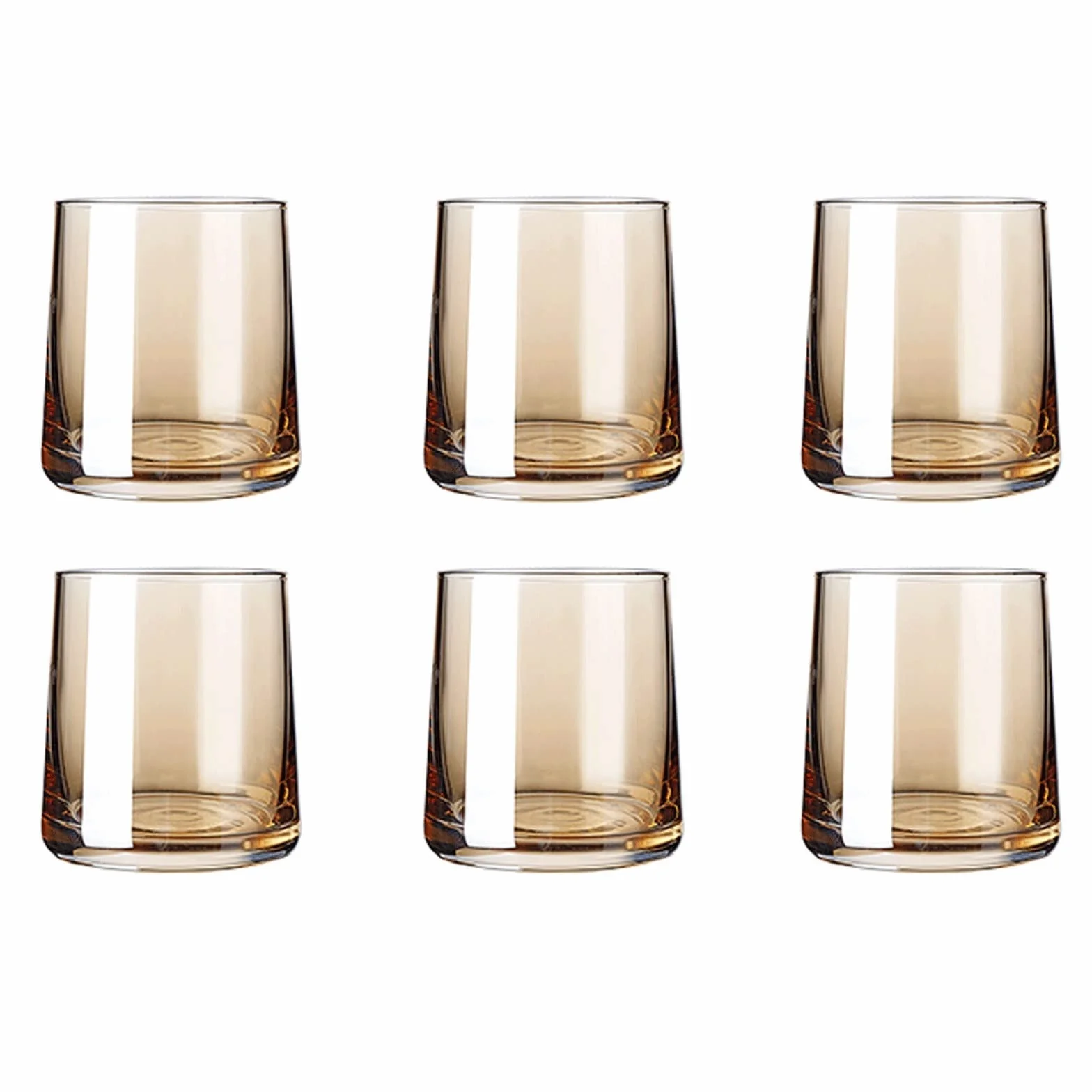Vaso para Beber Conjunto de Taza de Vidrio de Colores de 6 ooz Jugo Leche té Desayuno Bebida Bebida Whisky cristalería hogar Libre de Plomo Juego Vasos de Cristal(A)