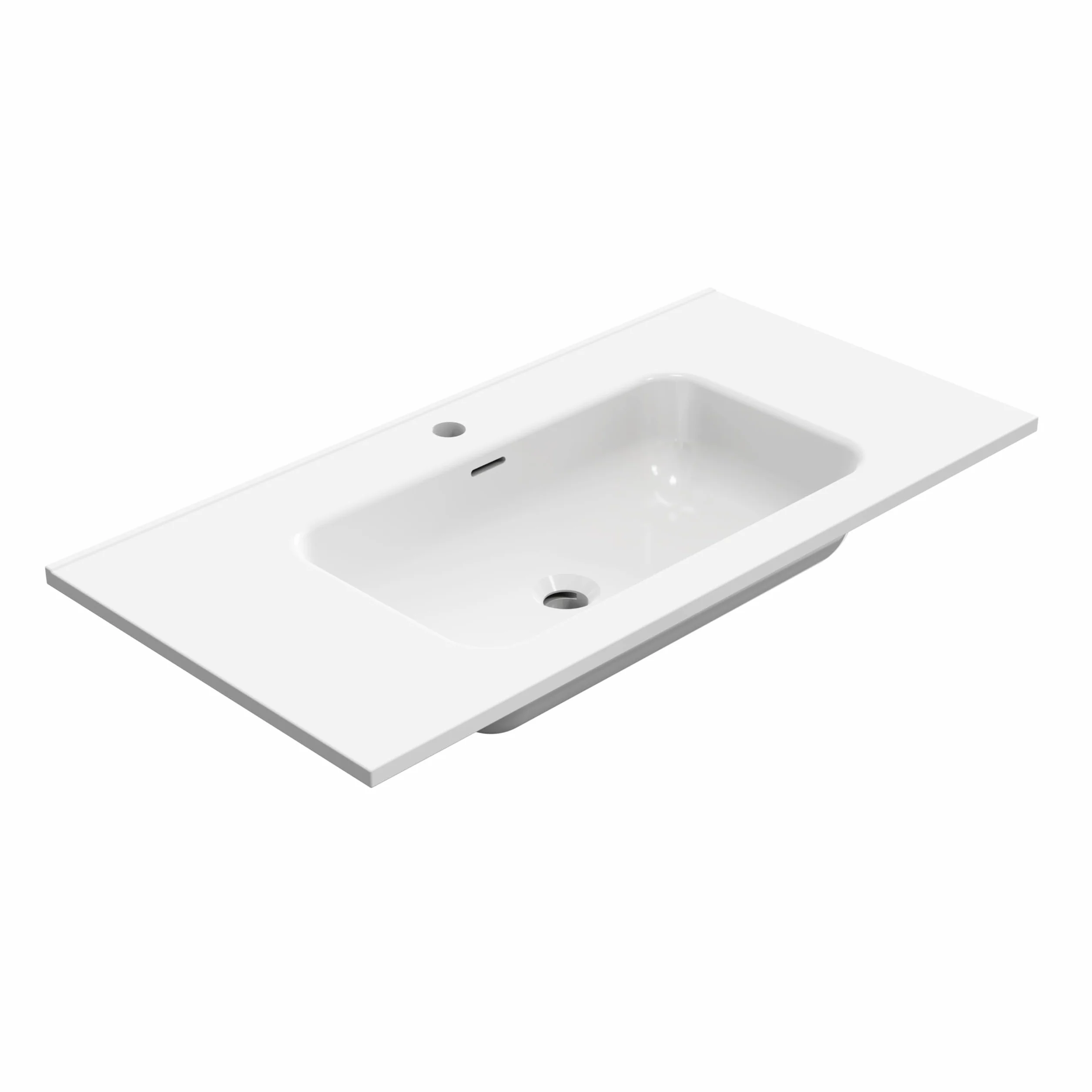 Baikal Mueble de Baño Lia. Mueble MONTADO. 2 Cajones Suspendido con Lavabo Ceramico. Armario de Baño. Cierre Amortiguado. Altura 64cm. 90cm. Negro - Nature