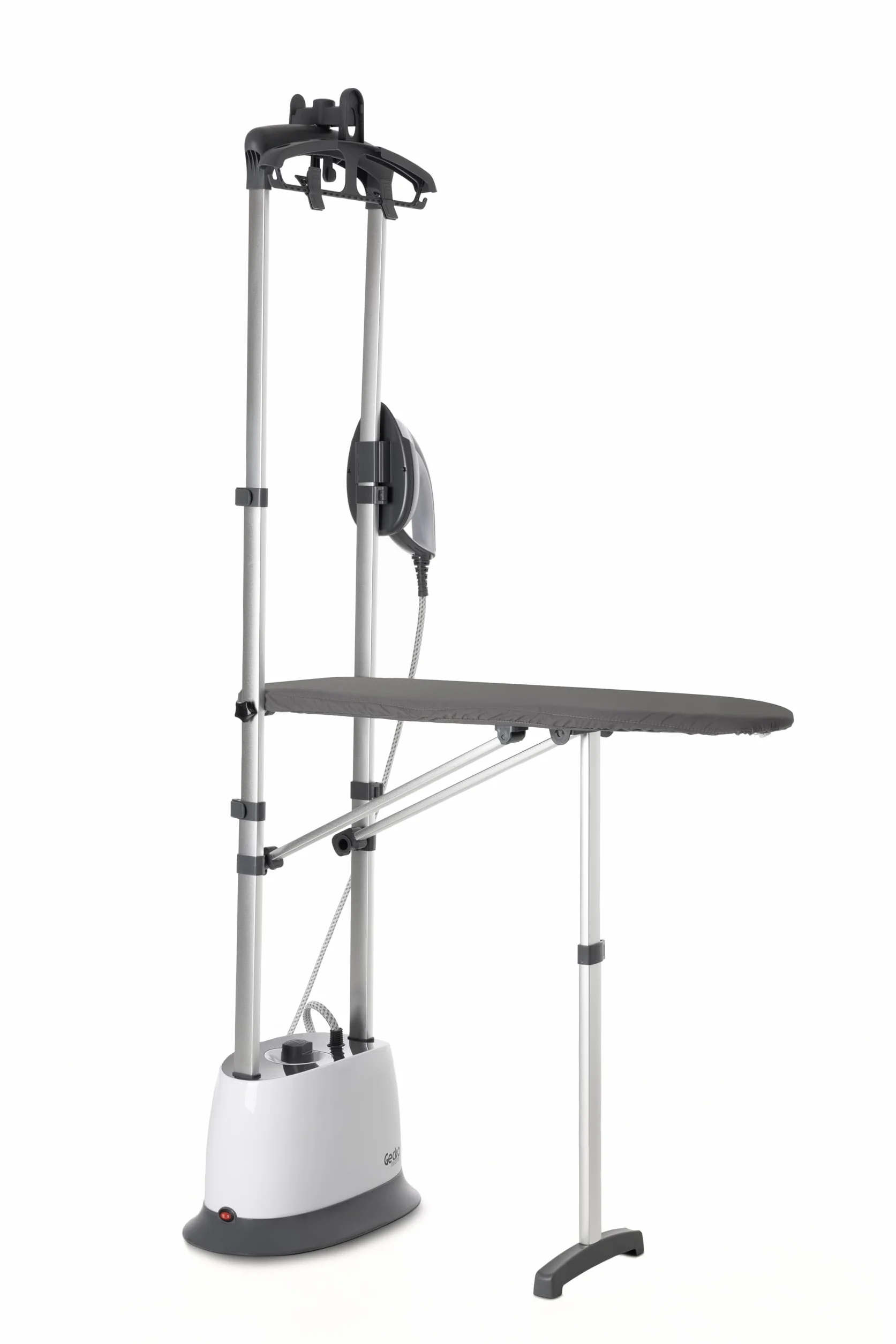 Plancha Vertical de Alta Presión "All-in-One" 2200 W. Flujo de vapor: 50 g/min. Presión : 4 bares. Salida de vapor “bajo demanda”." Tabla de planchar extraíble