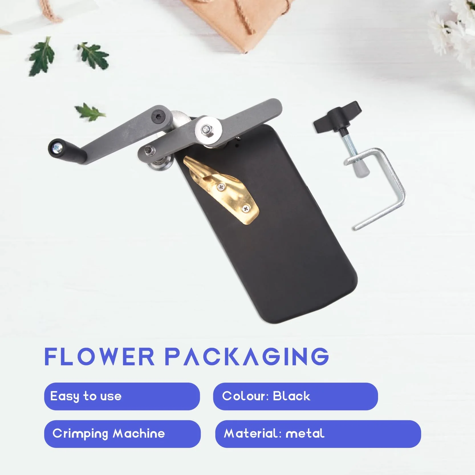 Máquina de prensar flores, ondulaciones de papel crepado, herramientas de encaje, floristería (dientes finos)